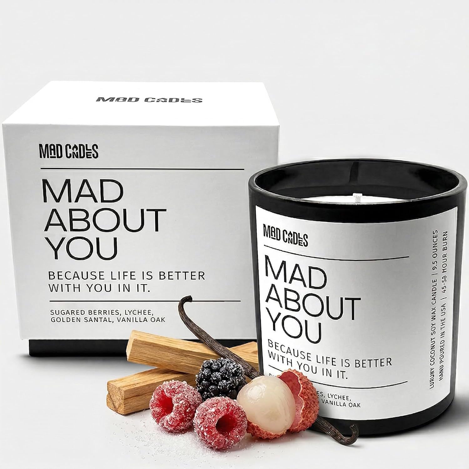 – Mad about You | Luxury Scented Candle for Bedroom & Living Room Décor | 9.5Oz