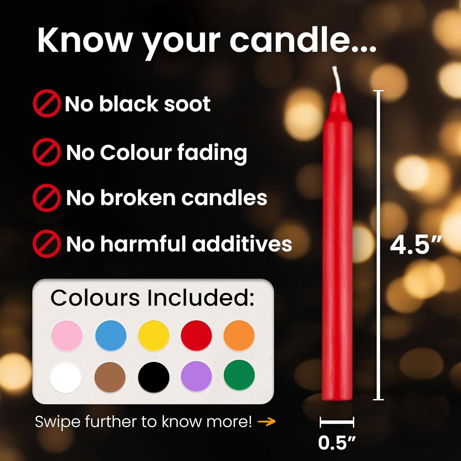 Classic Round Spell Candles – 40 Count Unscented, Perfect for Every Occasion