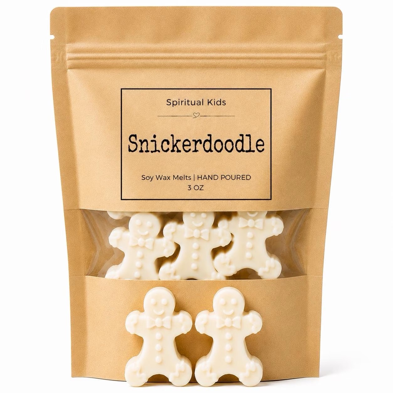 Gingerbread Shaped Soy Wax Melts 3.2oz | Food Scented | Holiday Scents |