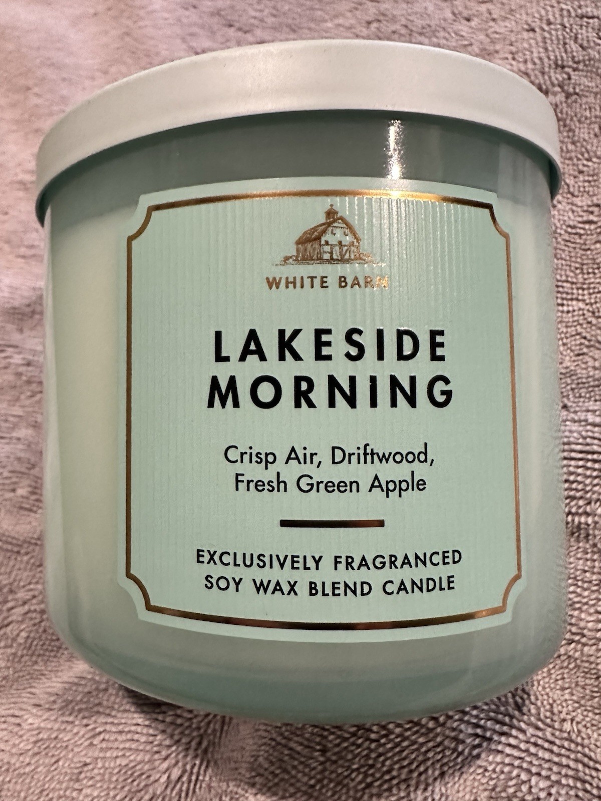 Bath and Body Works LAKESIDE MORNING 3-Wick Candle 14.5 oz * NEW * Soy Wax