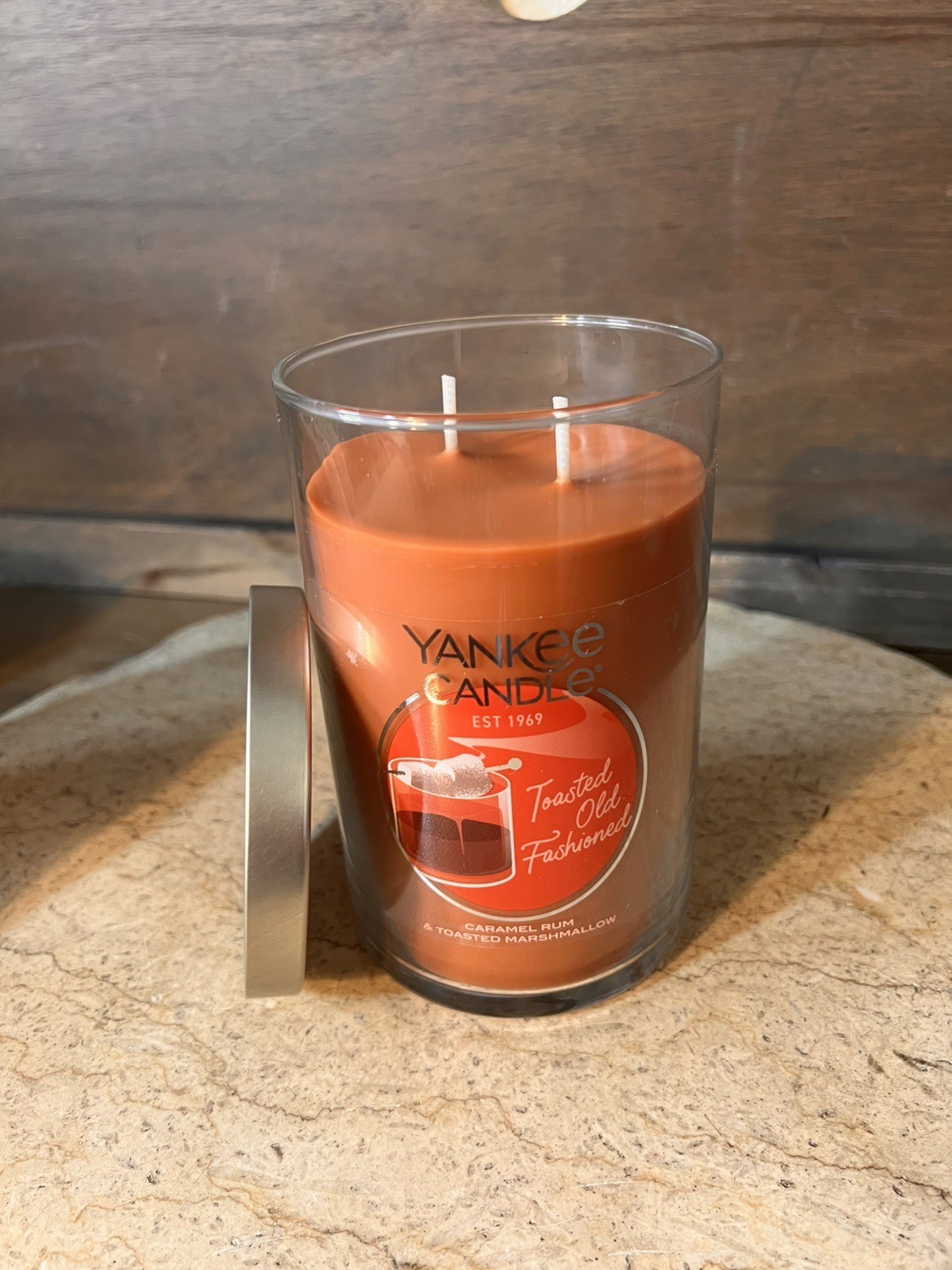 New! Yankee Candle Large Tumbler “Toasted Old Fashioned” 2 Wick 20oz