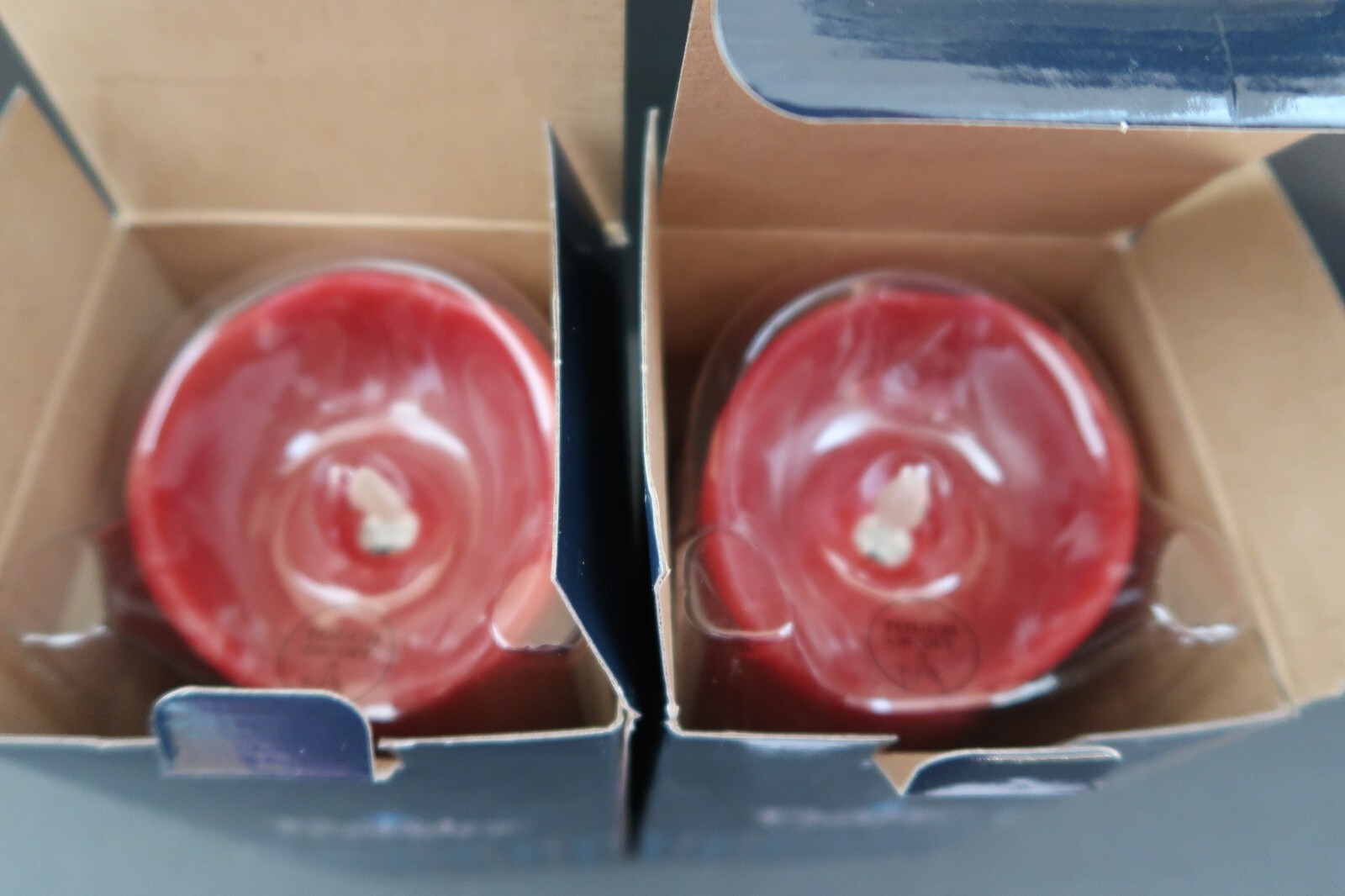 2 RED Bethlehem Lights Flameless Pillar Candle Touch Timer Blow Out Christmas 7″
