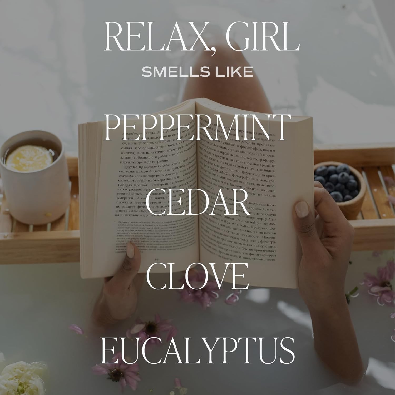 Relax Girl, Peppermint, Cedar, Clove, and Eucalyptus Scented Soy Wax Candle f…