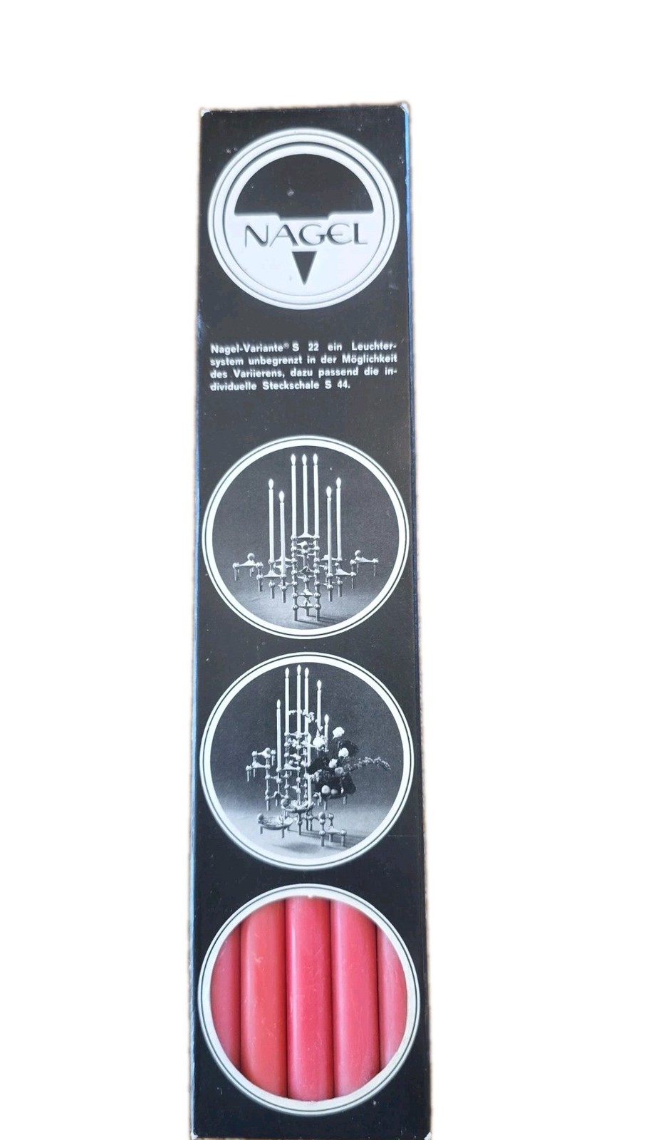 Vintage Nagel Candles Box/10 New Old Stock S10 Made In W. Germany 11.5″