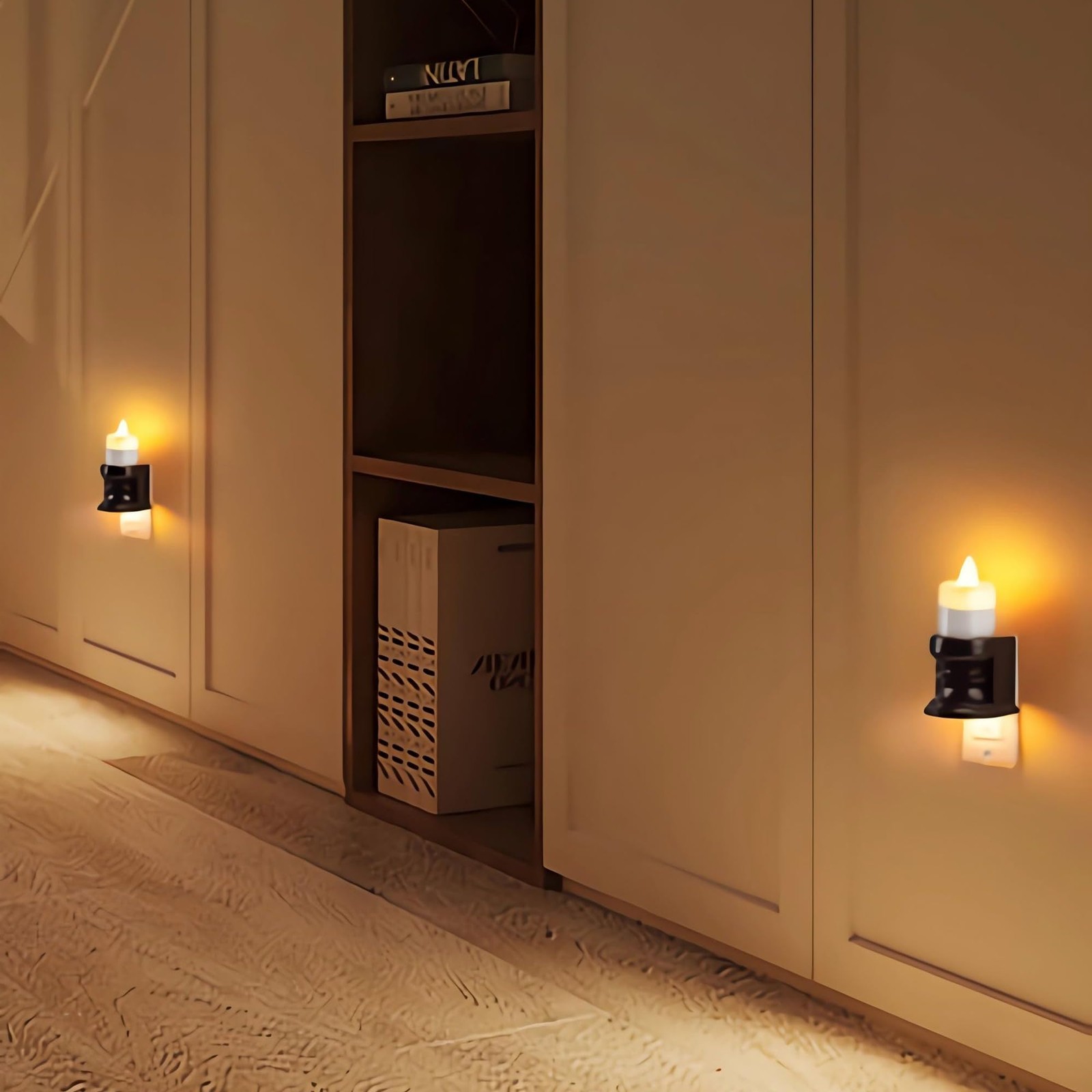 Flameless Candle Night Light Dimmable Nightlight Plug in Wall LED Candle Ligh