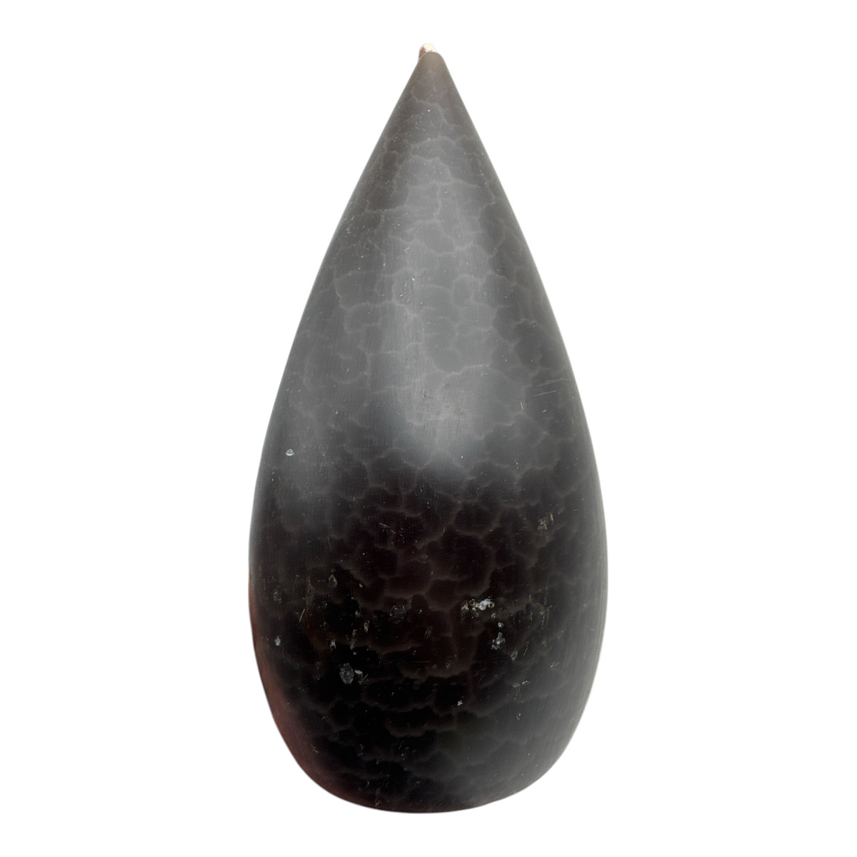 Barrick Design Teardrop Crackle 7.5”H Dark Brown Candle New – See Photos