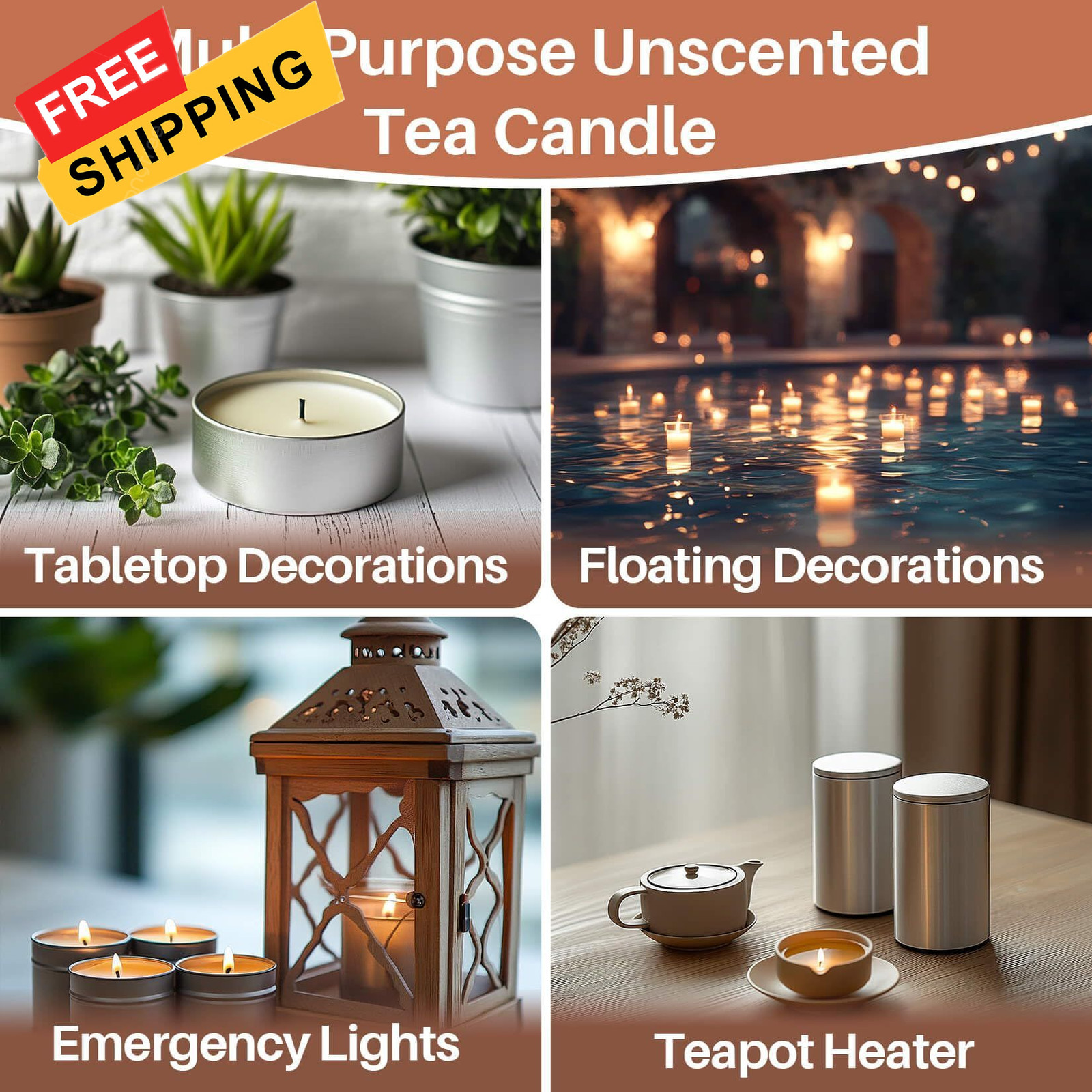 MAQIHAN Tea Lights Candles Bulk – 32 Pcs Tealight Candle White
