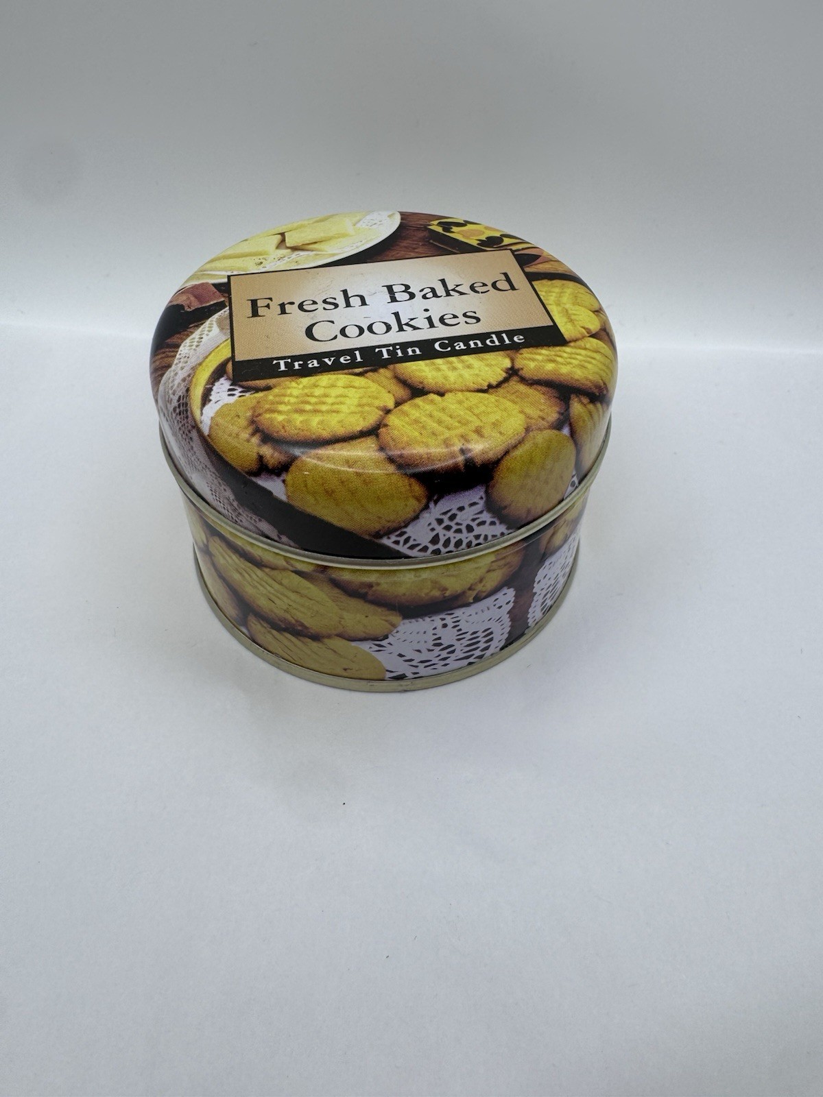 Fresh Baked Cookies Scented Travel Tin Candle 3.53 oz New India