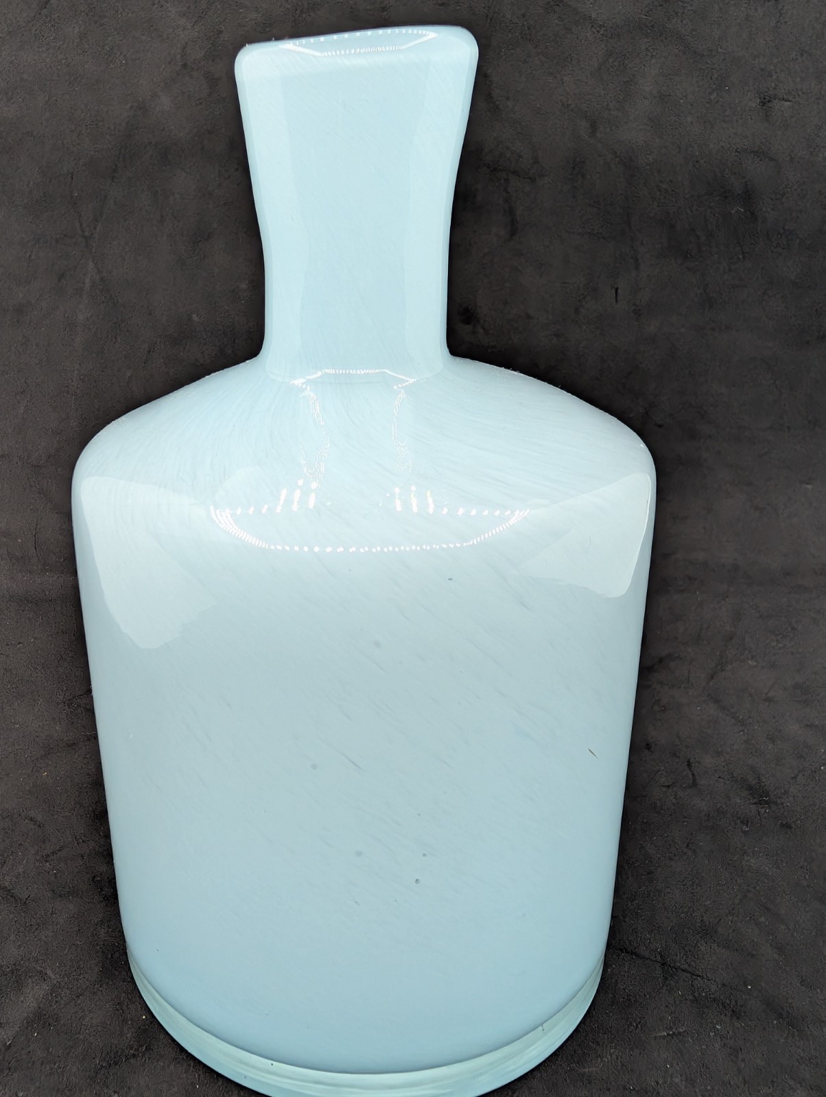 Empty Diffuser Glass Vessel Art Glass for natural wood reeds blue swirl