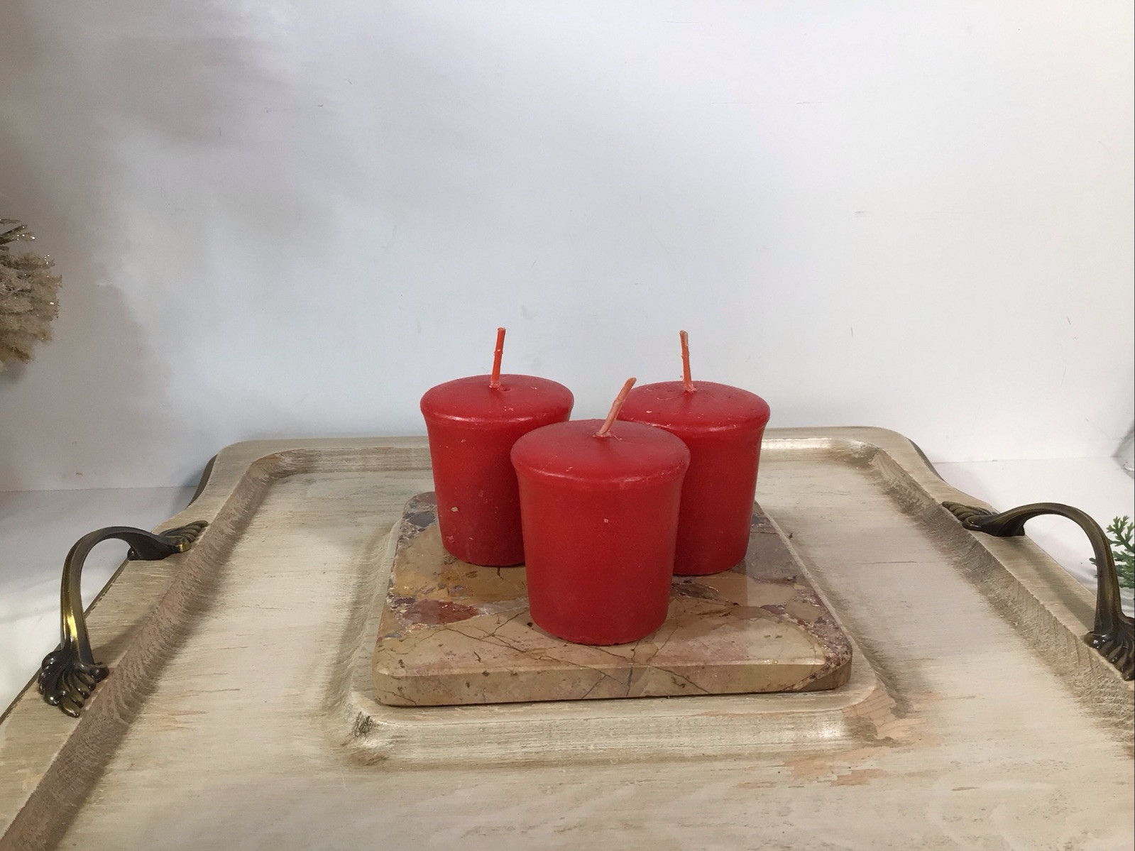 Yankee Candle “Home For The Holidays” ~Lot Of 3~Votive Size 1.75 oz~Retired~READ