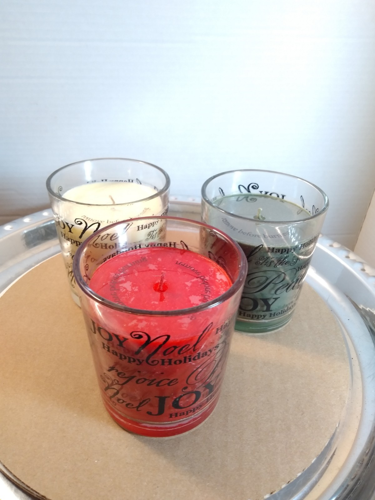 Holiday Candle Lot of 3 NEW