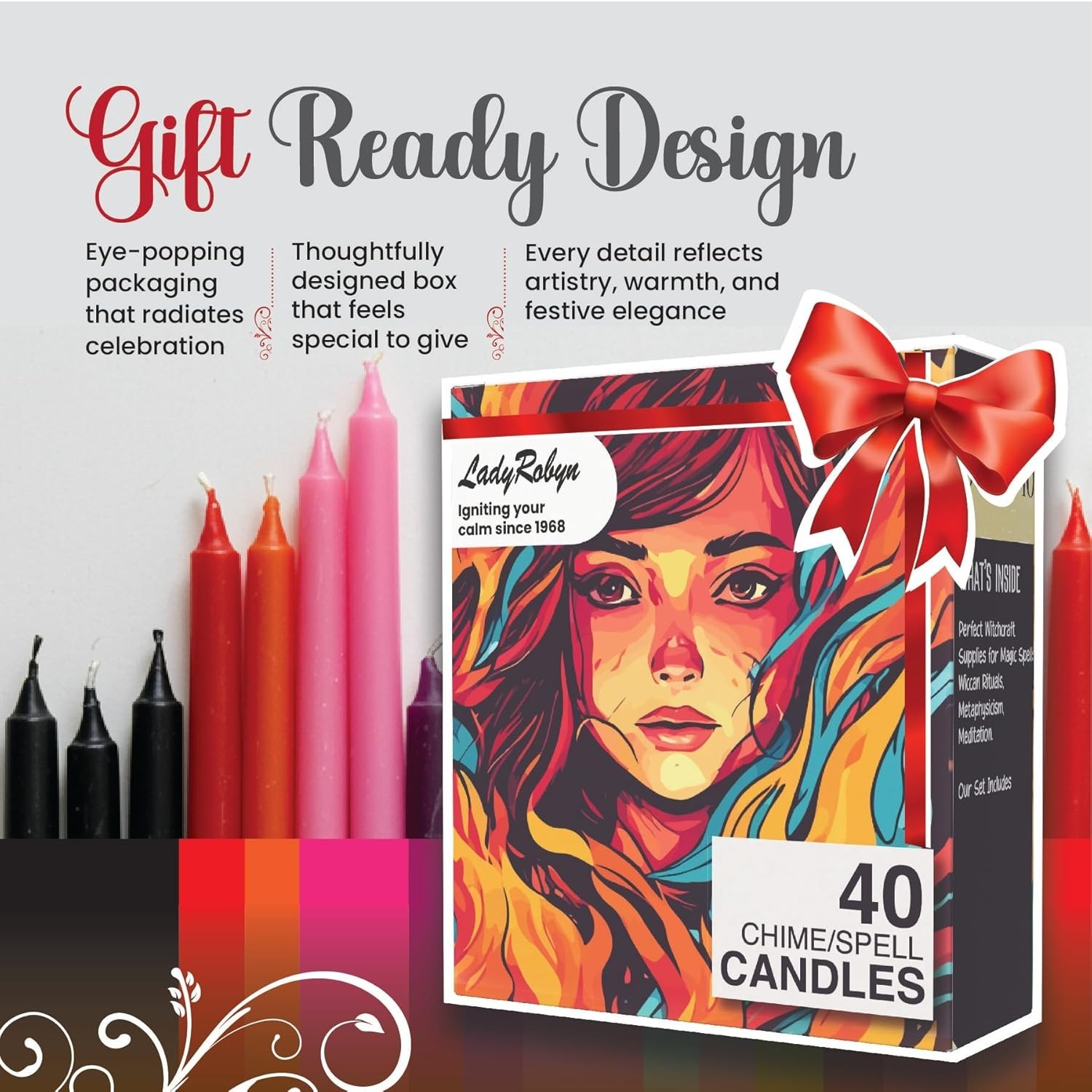 Classic Round Spell Candles – 40 Count Unscented, Perfect for Every Occasion