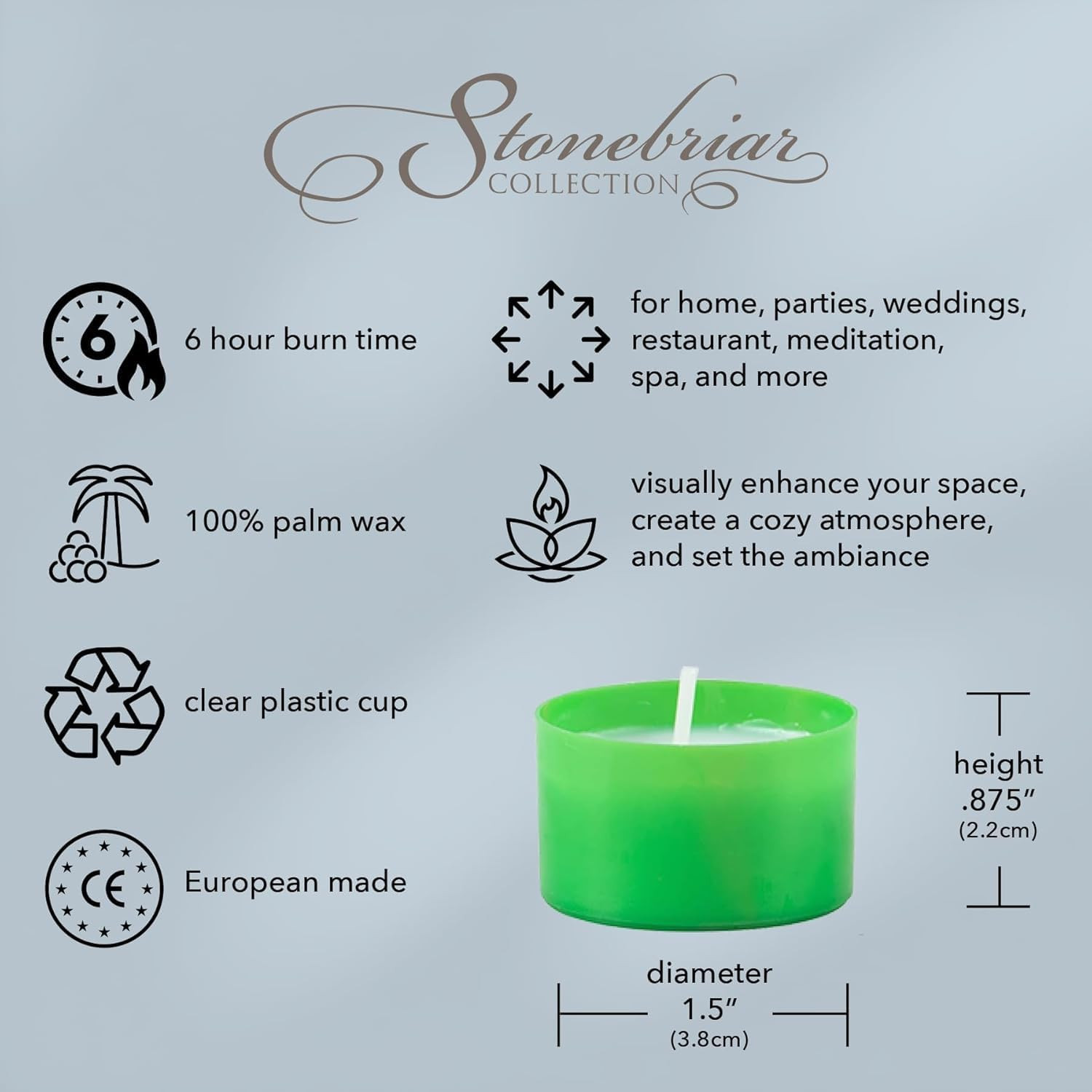 48 Pack Multicolor Unscented 6 to 7 Hour Long Burning Tea Light