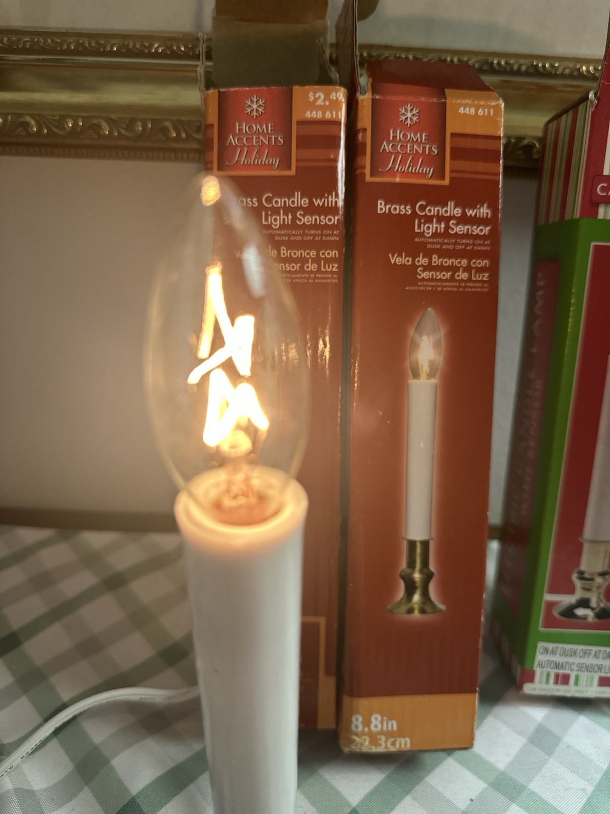 5 Electric Window Sensor Candlestick Candle Lamps Bulbs Holiday Home Christmas