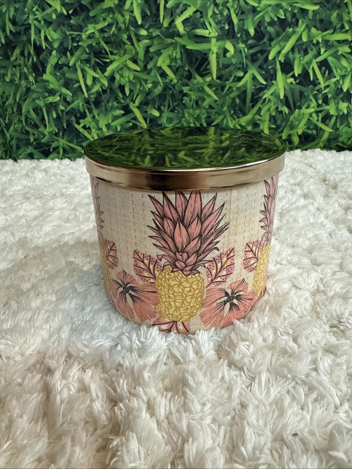 Bath & Body Works PINK PINEAPPLE SUNRISE 🍍3 Wick SCENTED Candle BURNS 25-45 HRS
