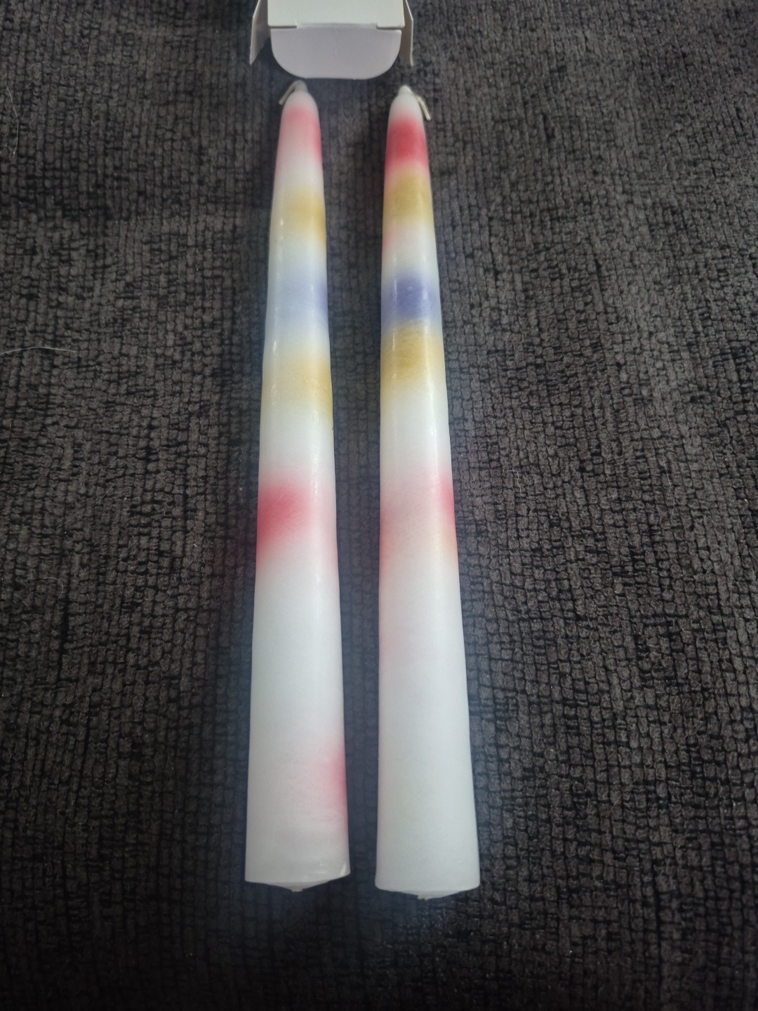 Color Drip Candles/ 9 1/2in Tall/ 1 Box(2pk) /NEW