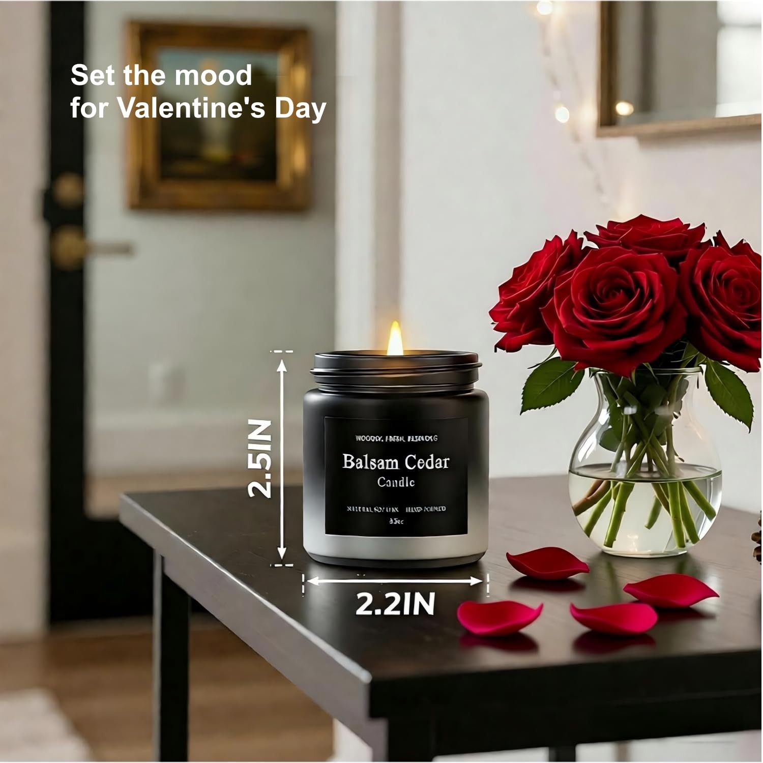 6 Pack Men Candles for Home Scented, Soy Wax 200 Hour Long Lasting Candle, Soy C