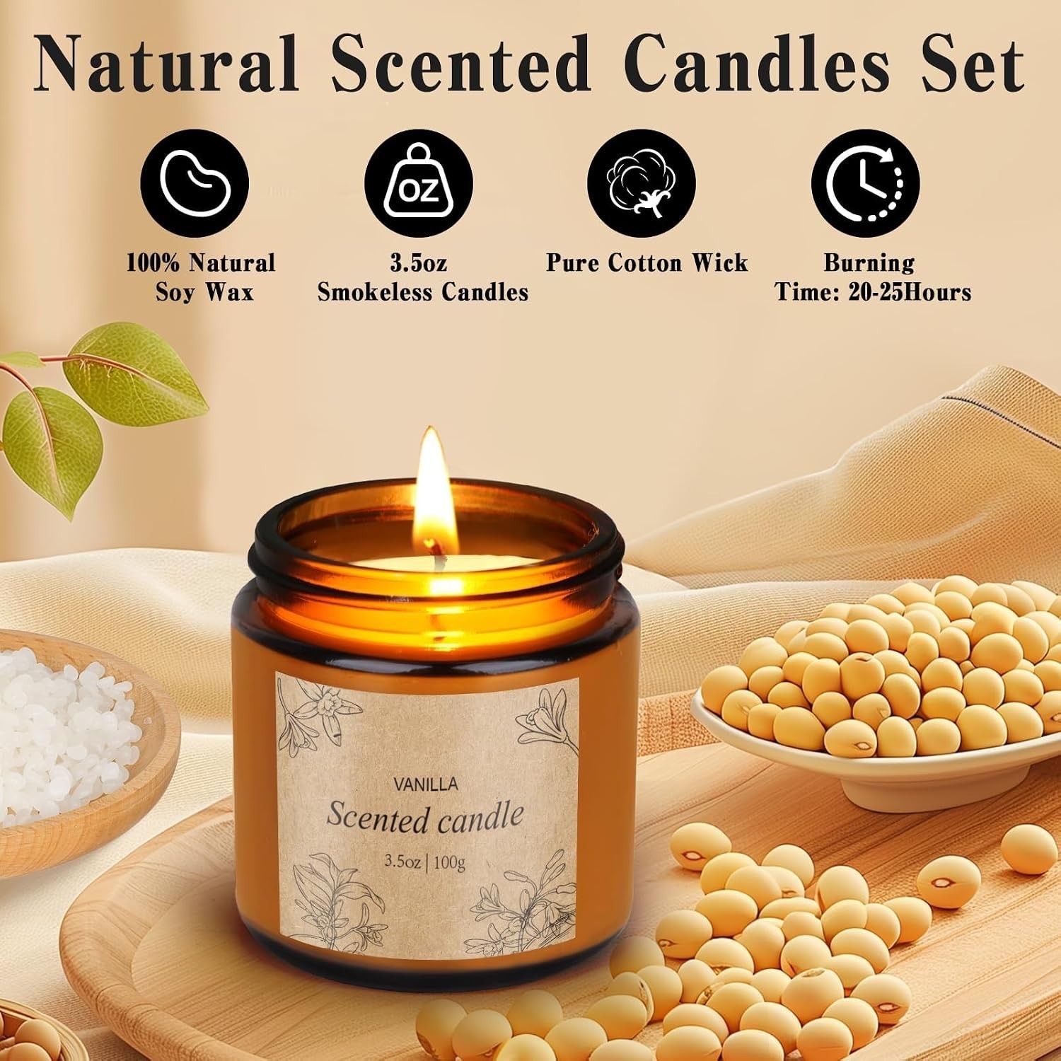 4-Pack Long-Lasting Aromatherapy Candles for Elegant Home Décor – Gift Set