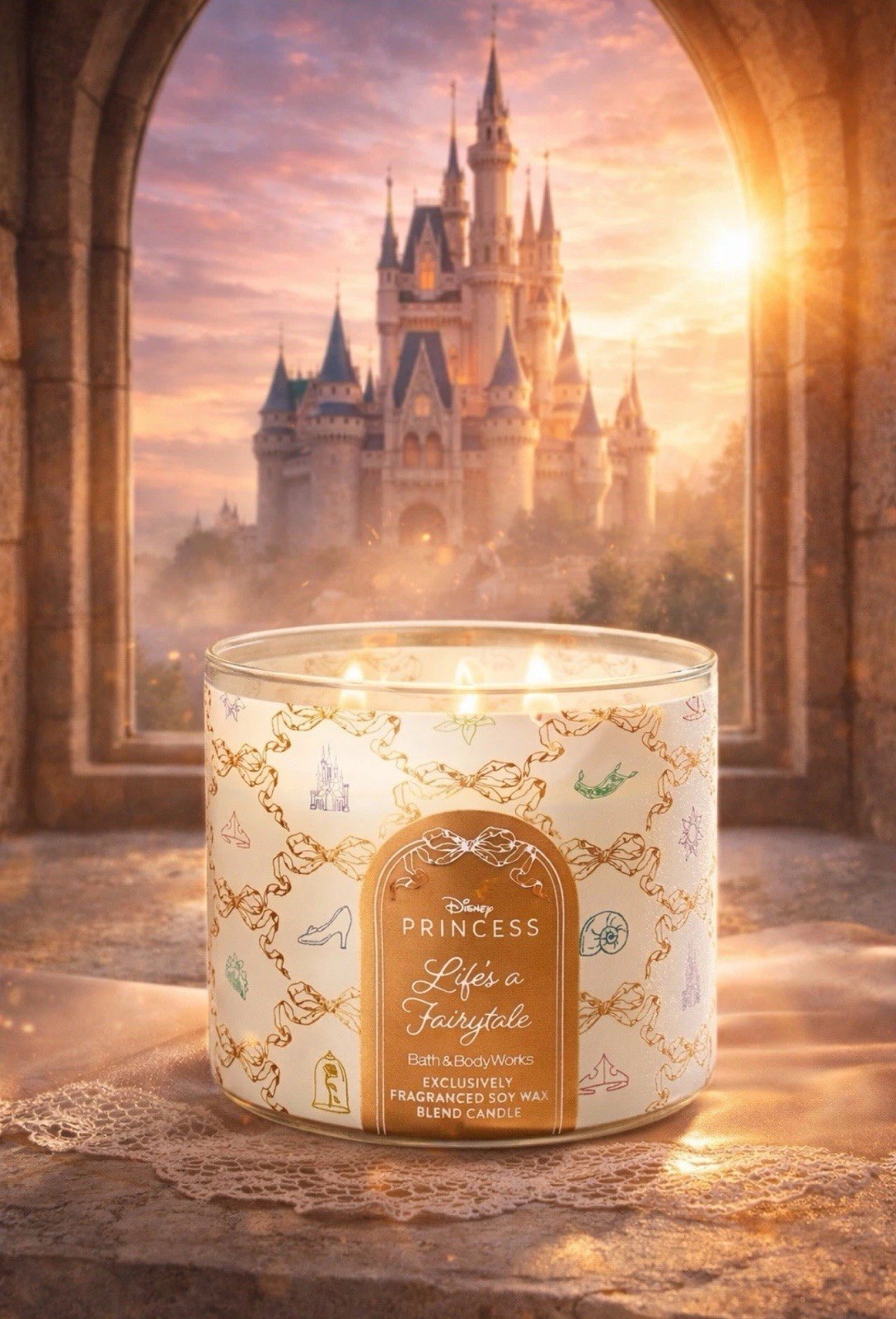 Bath & Body Works Disney Princess LIFE’S A FAIRYTALE 3 Wick Candle 2026 Release