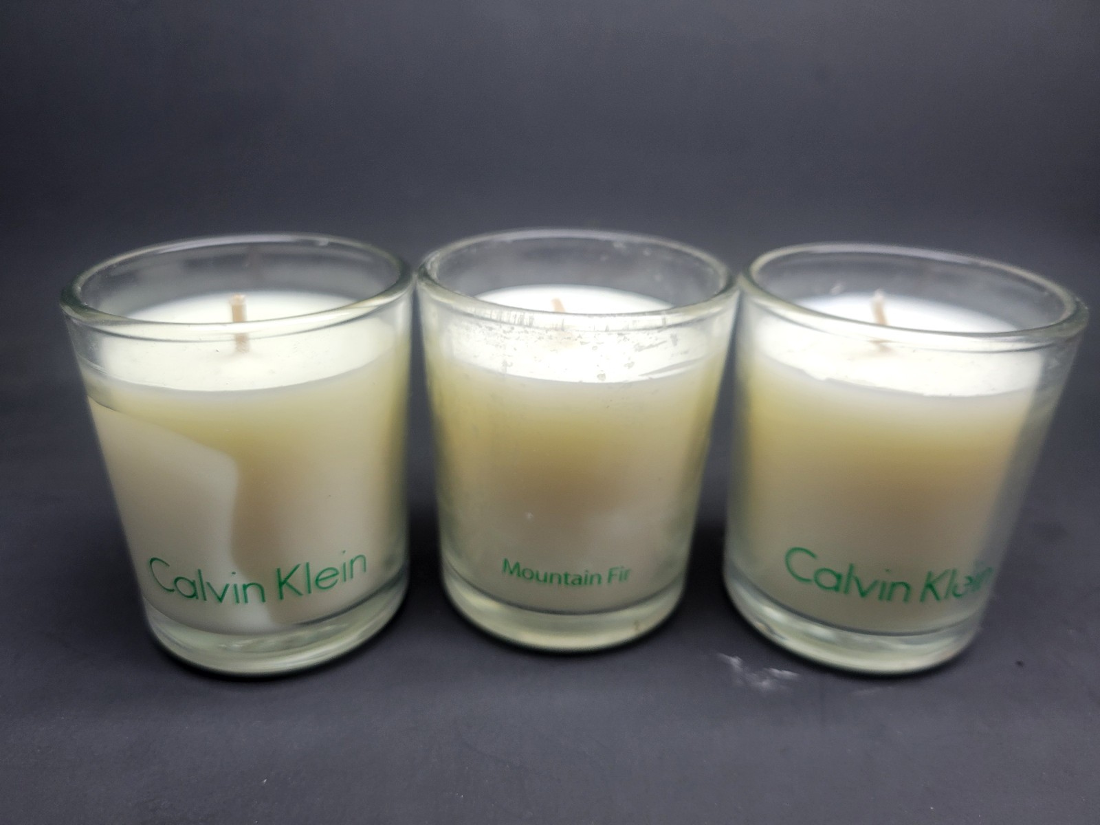 3 x Calvin Klein Jar Candle MOUNTAIN FIR Scented Mini Travel Size 1.9oz each