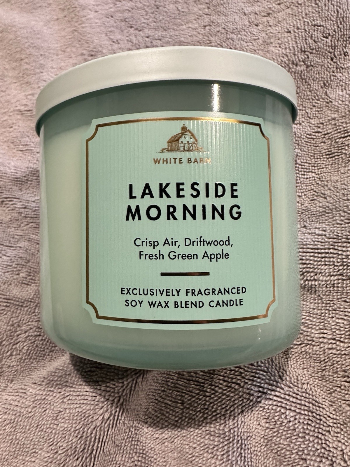 Bath and Body Works LAKESIDE MORNING 3-Wick Candle 14.5 oz * NEW * Soy Wax