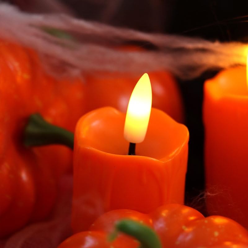 Battery Operated Flameless Votives with Auto Daily Cycle Timer Long Lasting R…
