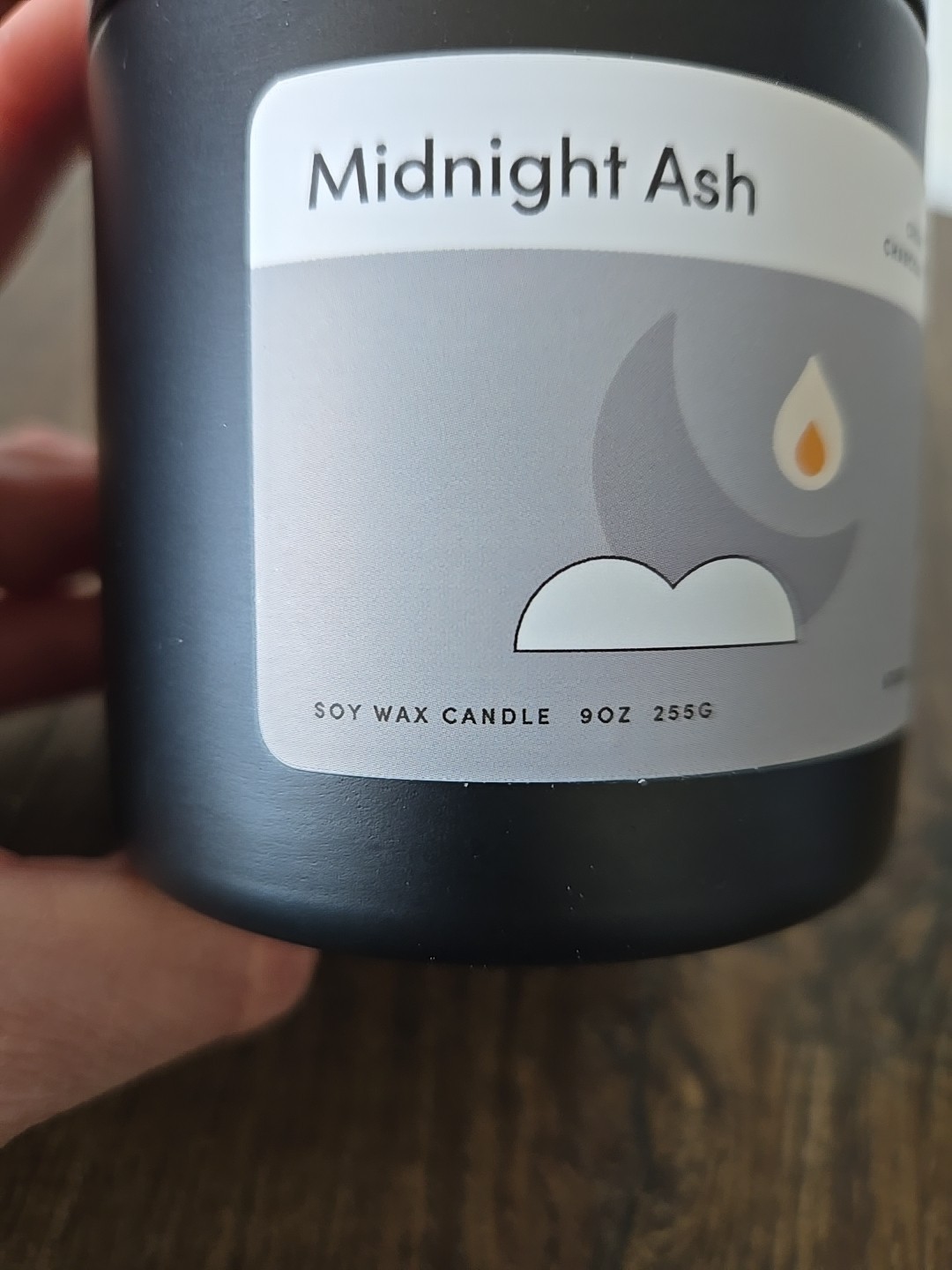 Tushy Bathroom Candle Midnight Ash Cedar Charcoal Soy 9 Oz