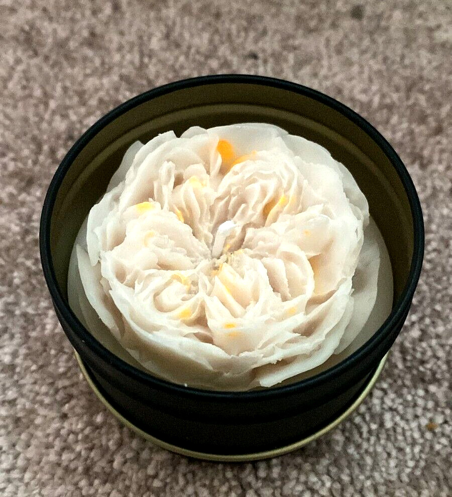 Handmade Flower Candles Made From Soywax In 4oz & 2oz Tins – Lightly Scented