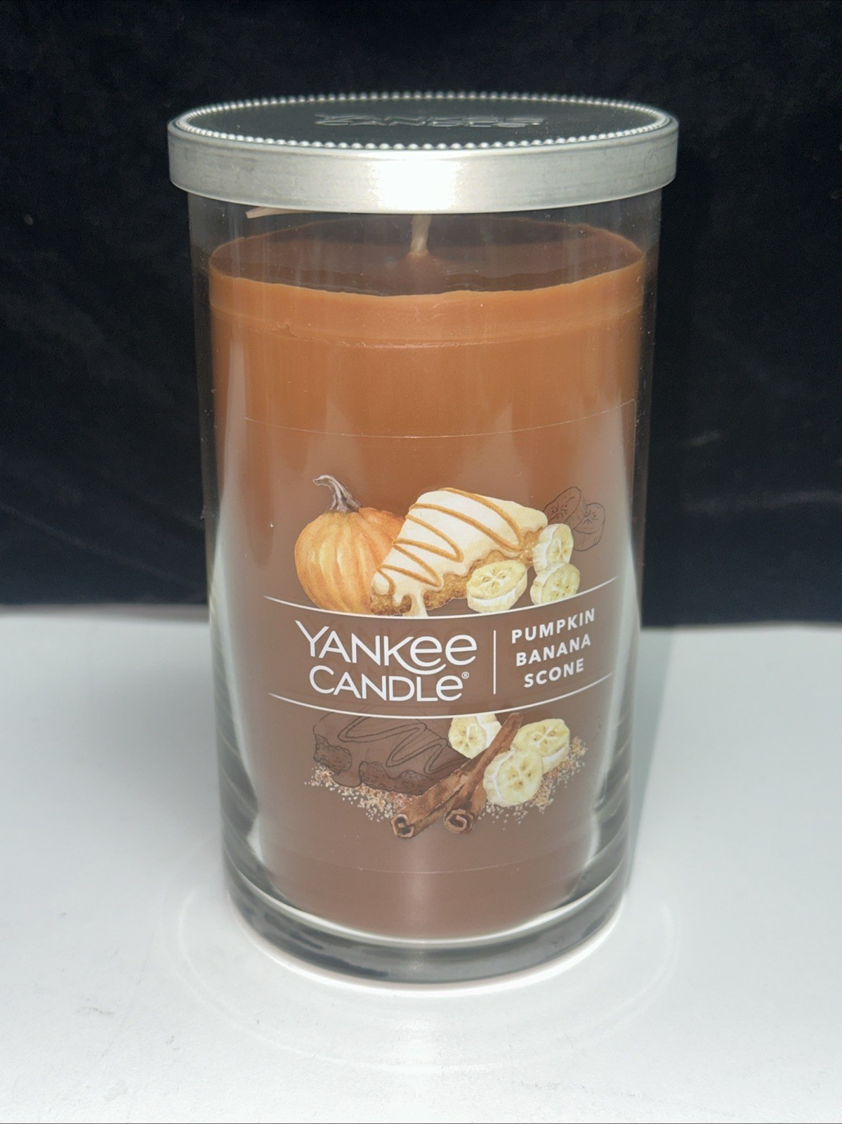 LOT OF 2-NEW-Yankee Candle PUMPKIN BANANA SCONE Large 14.25oz. FREE SHIPPING