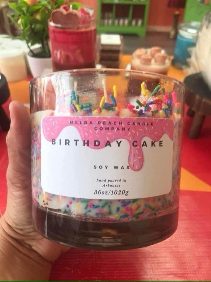 Birthday Cake Scented Soy Wax Jar Candle White 36oz, 1 Candle