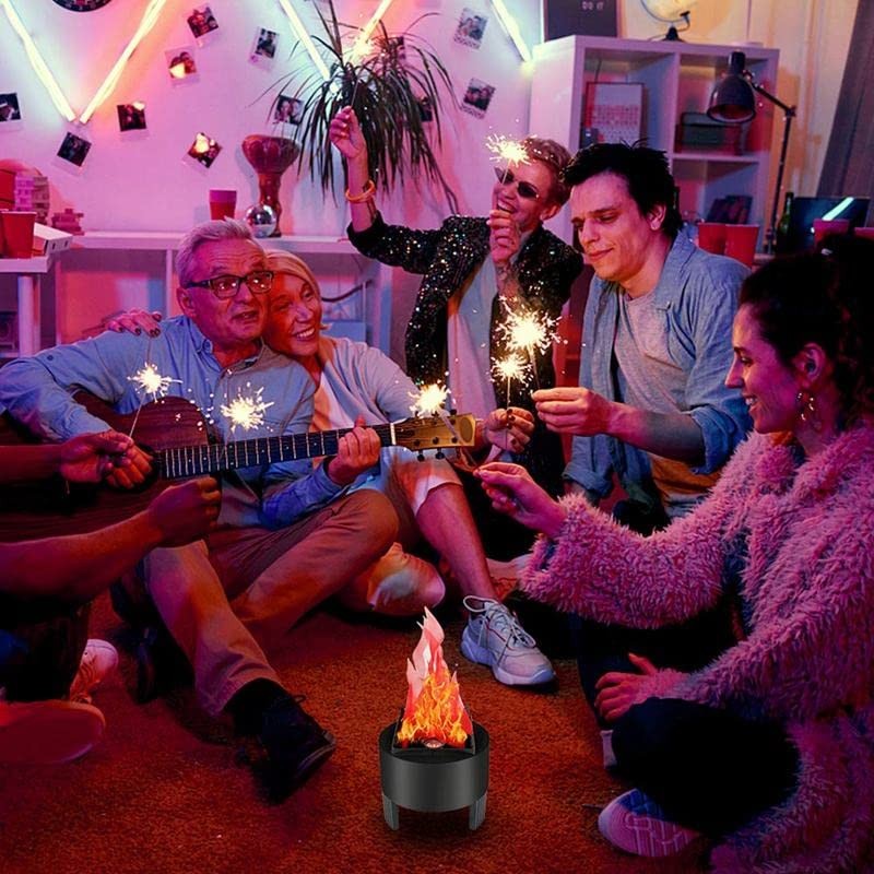 3D LED Fake Fire Flame Light, Artificial Flickering Flame Lamp Bulb Electric …