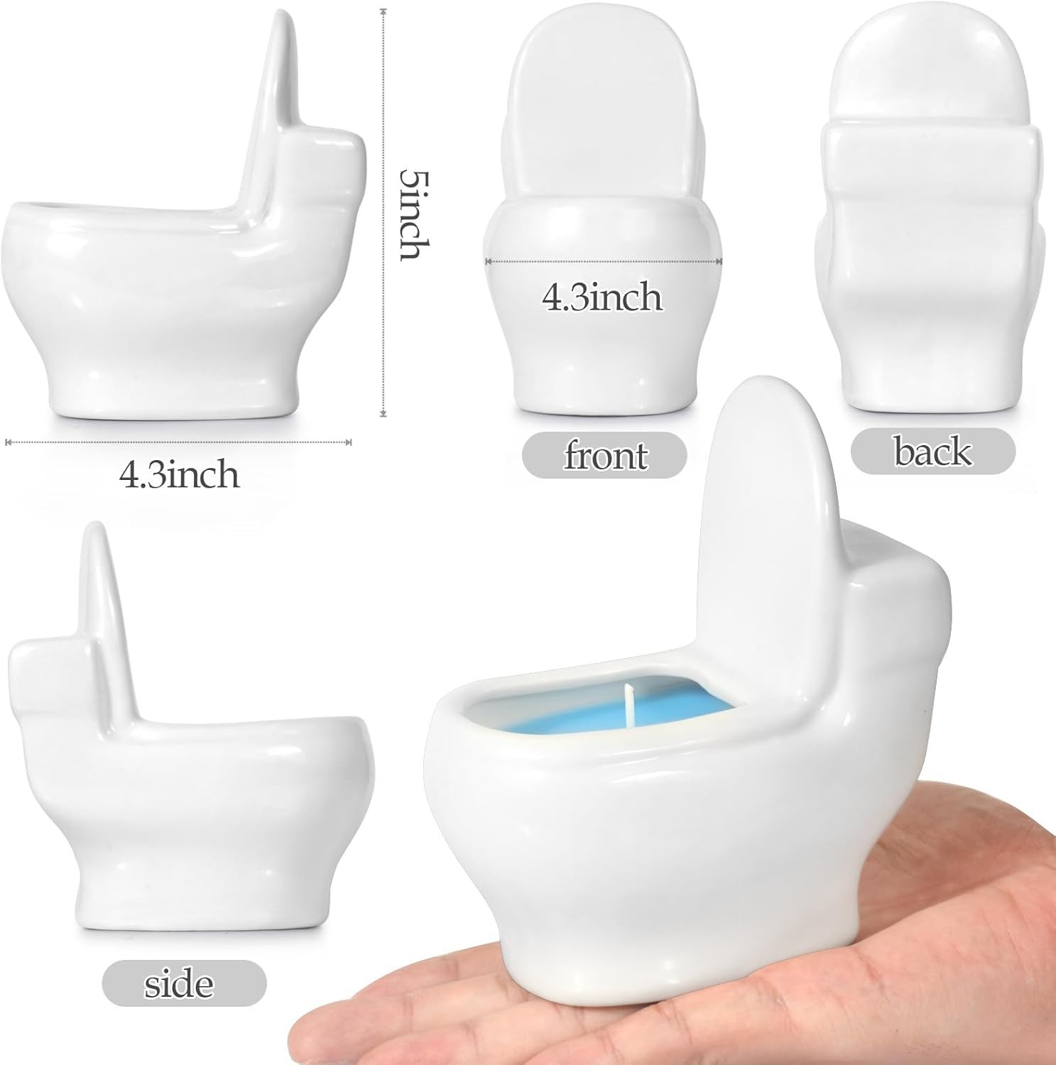 Aromatherapy Candle,Humorous Toilet Designs,Burns for Over 60 Hours,Bathroom Can