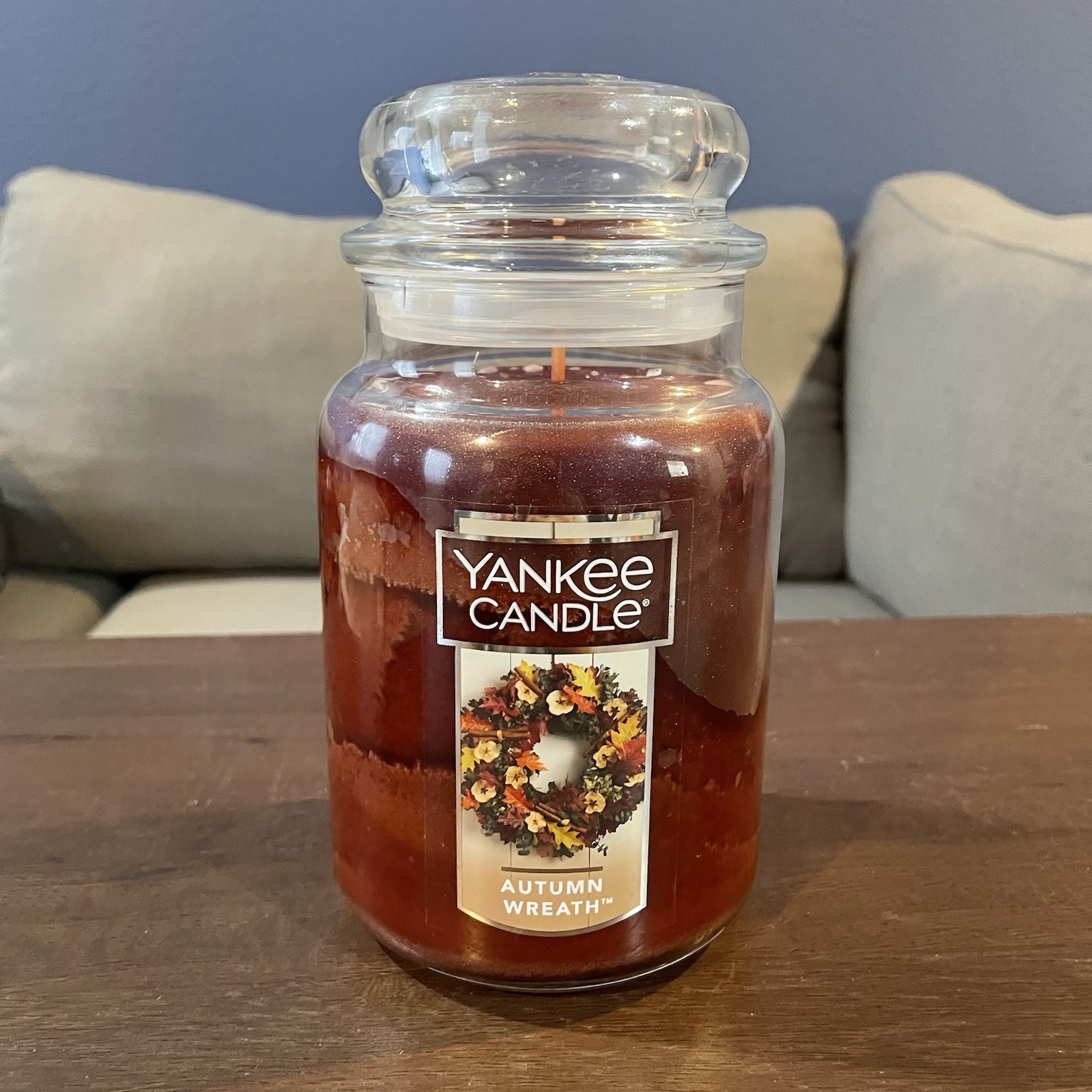 Yankee Candle Autumn Wreath 22 Oz Large Jar Single Wick