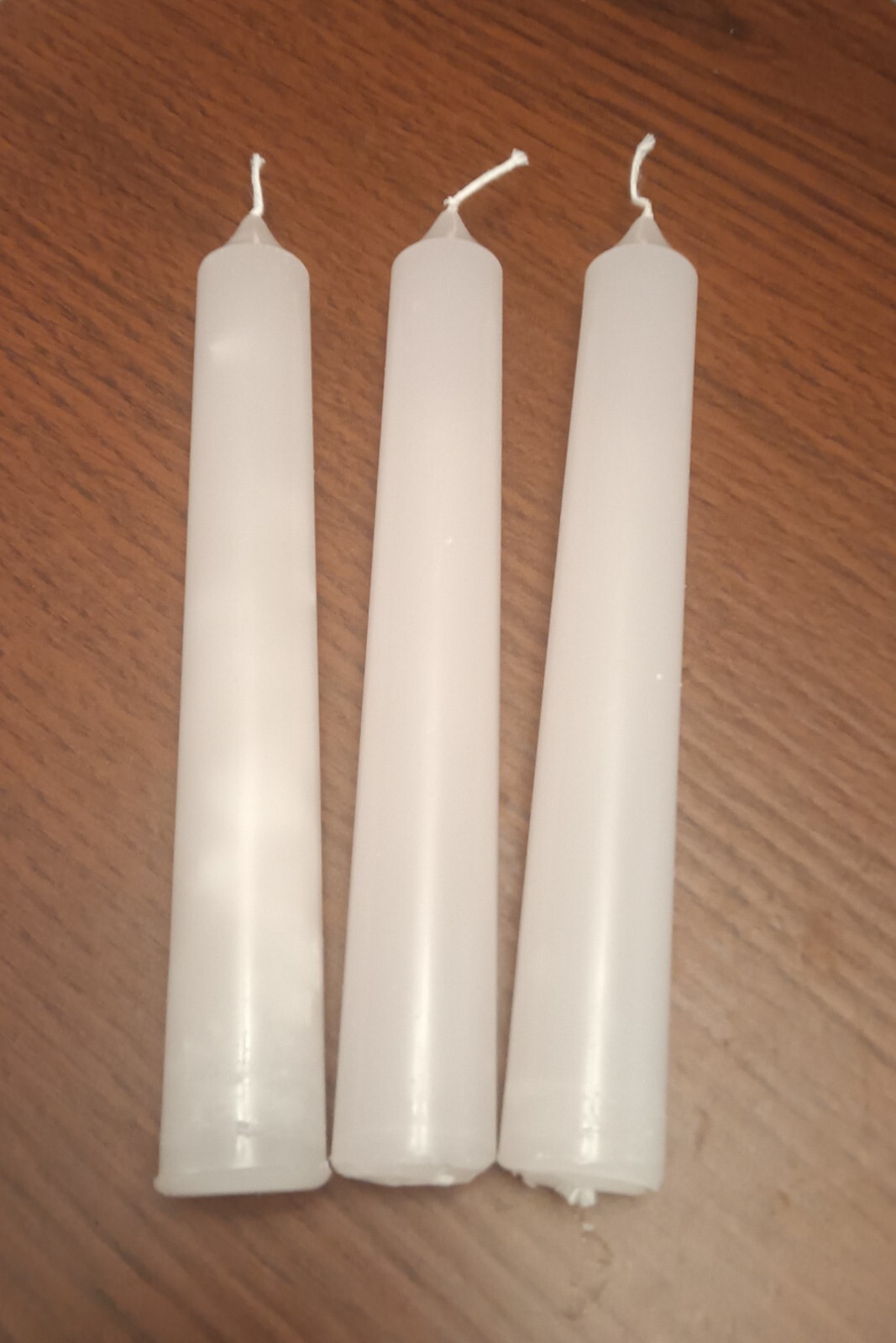 Taper Candles 6″, Set 3 Pcs, 4 Colors, Religious, Ritual, Meditation, Prayer