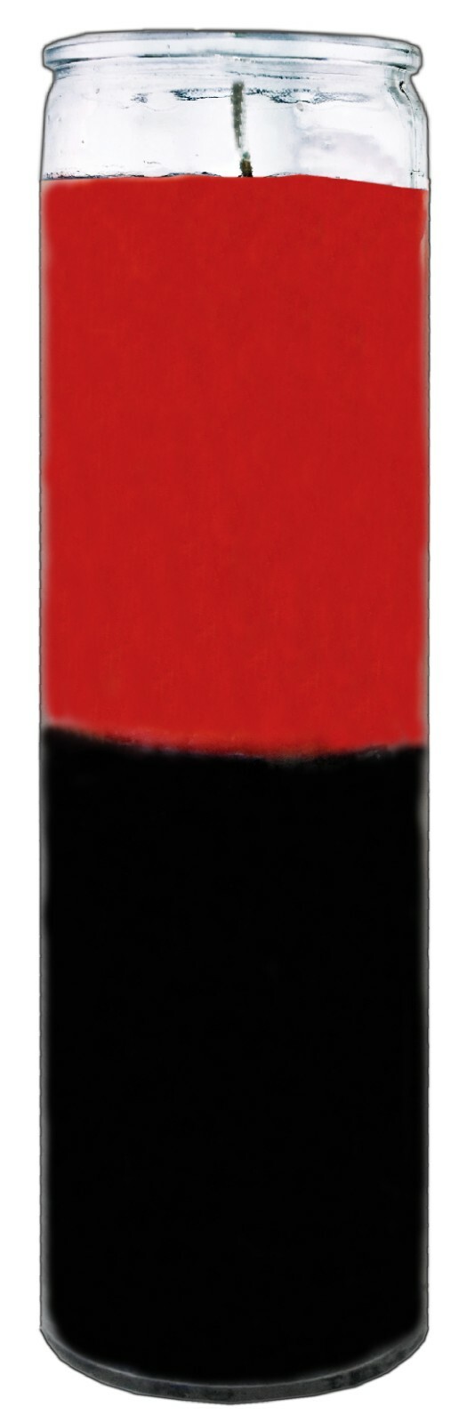 CANDLE GLASS JAR PLAIN RED/ BLACK VELA RED/NEGRO AZUL BURNS 120 HOURS