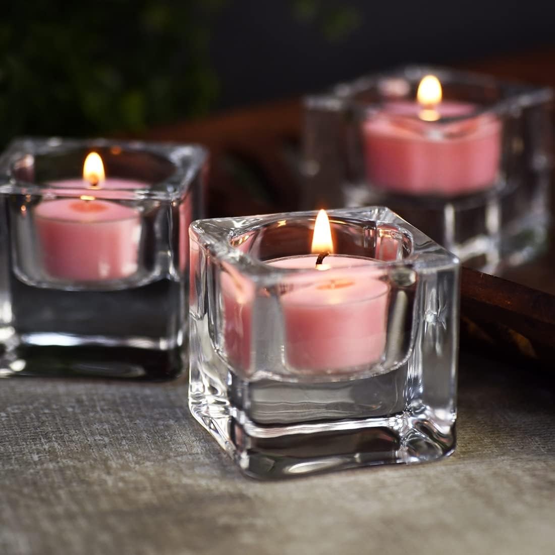 Natural Scented Soy Wax Tealight Candles Bulk, Romantic Rose Aromatherapy Luxury