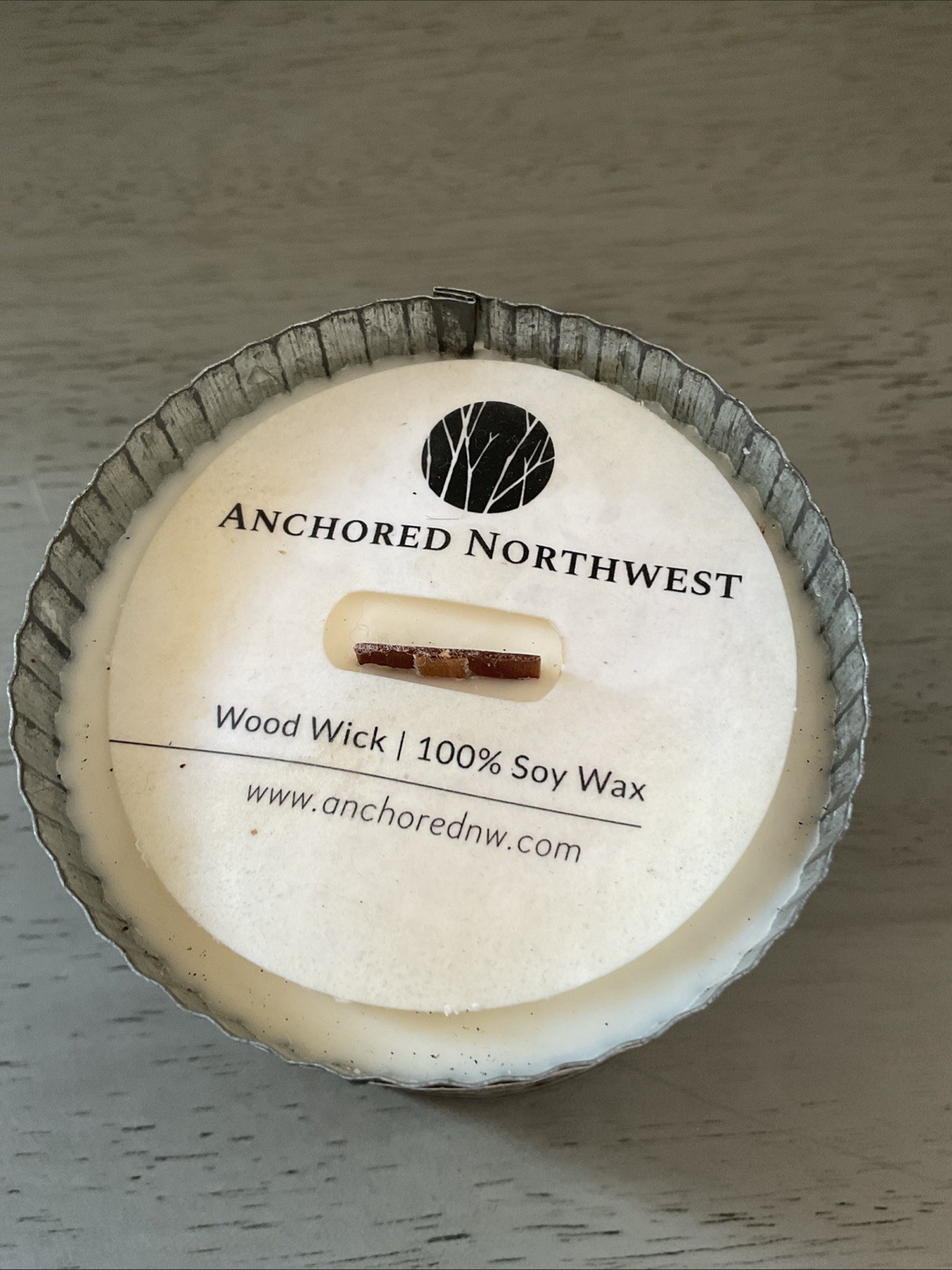 Anchored Northwest Girls Night Out Soy Wood Wick Candle Galvanized Farmhouse 10o