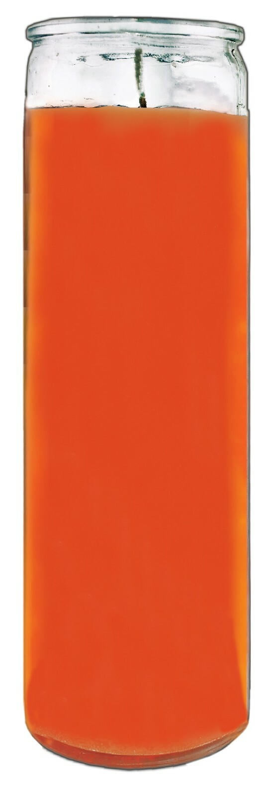 CANDLE GLASS JAR PLAIN ORANGE VELA LISA NARANJA BURNS 120 HOURS
