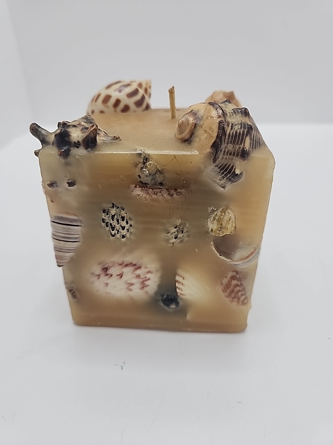 Vintage Hangmade Scented Gruvs Candles Made In USA Sea Shells 3 1/2″ Square