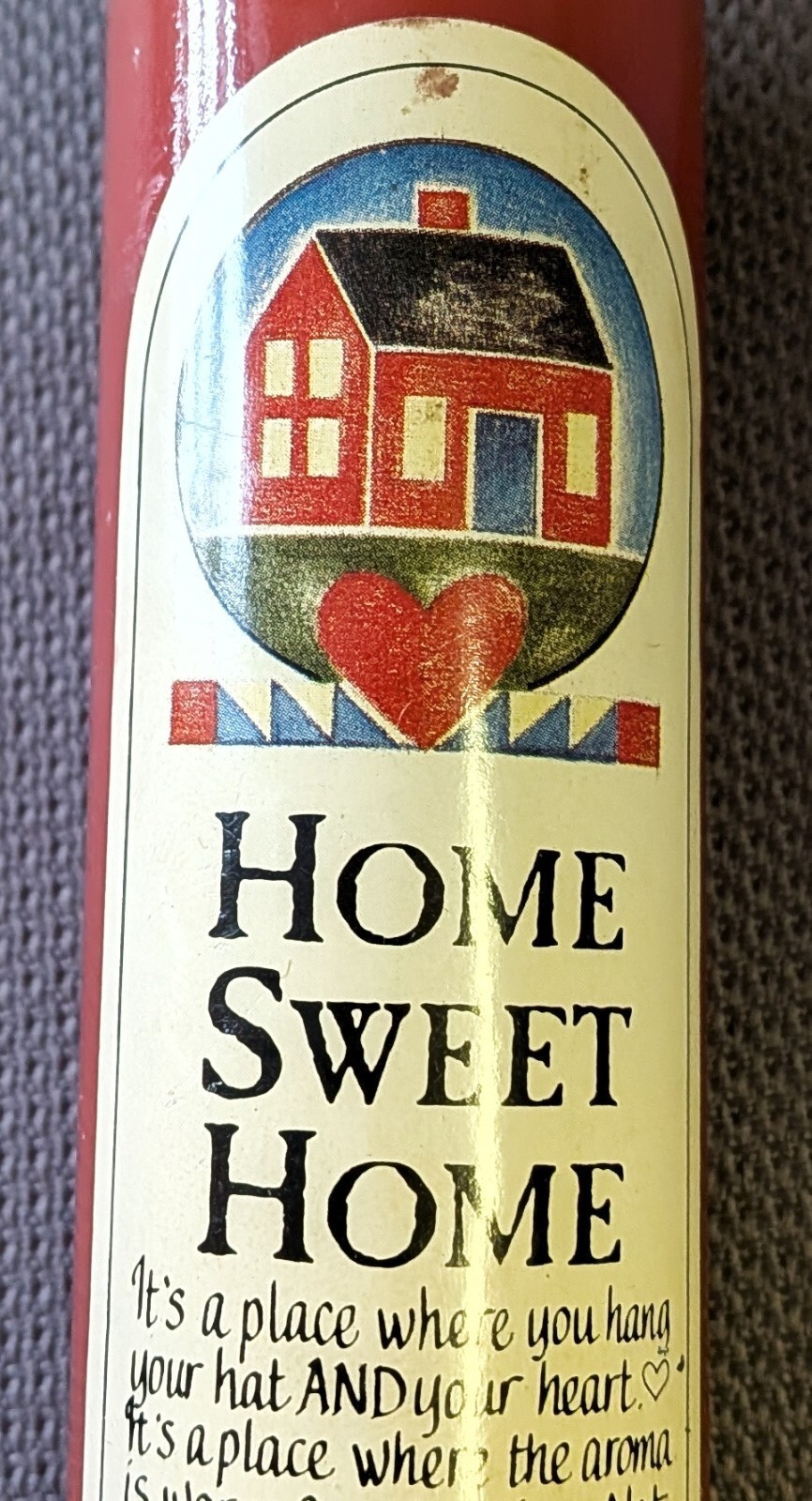 Vintage Yankee Home Sweet Home Candle 8” New Sealed Bell-Top Cozy