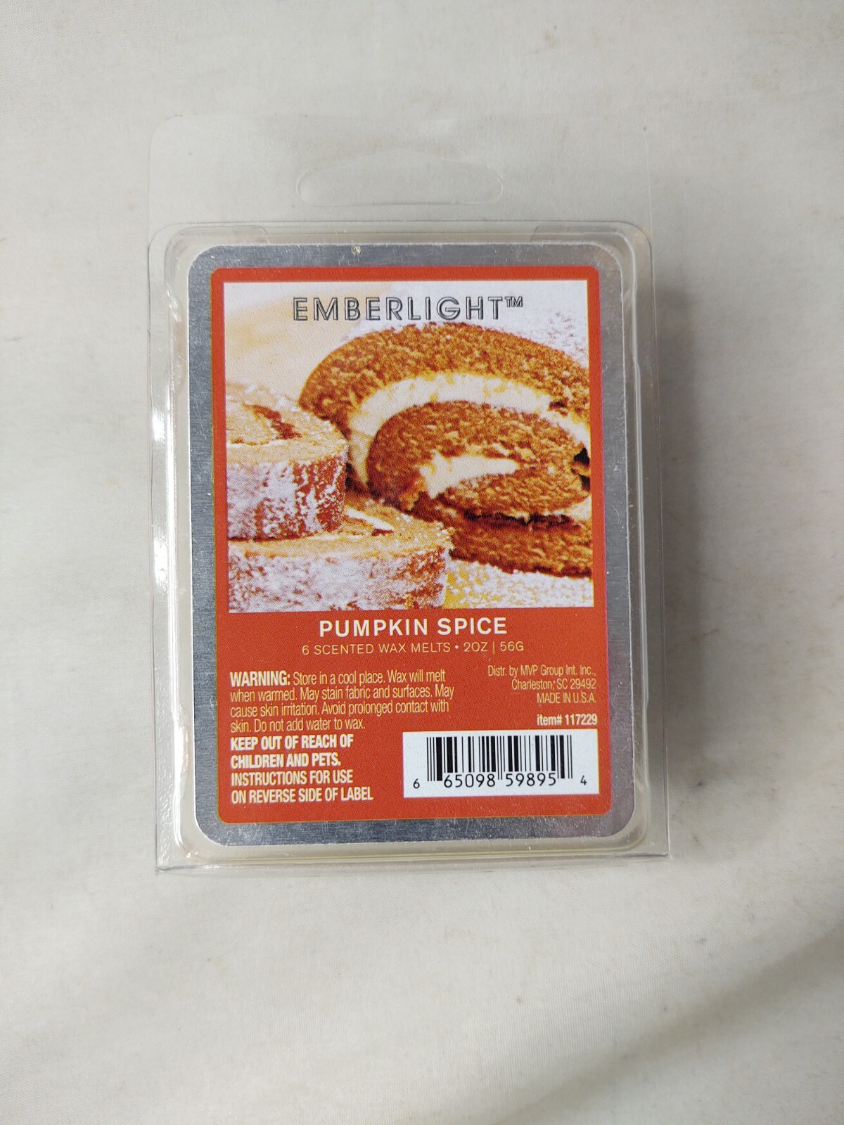 Pumpkin Spice Emberlight Scented Candle Wax Melts Autumn Fall Halloween Decor