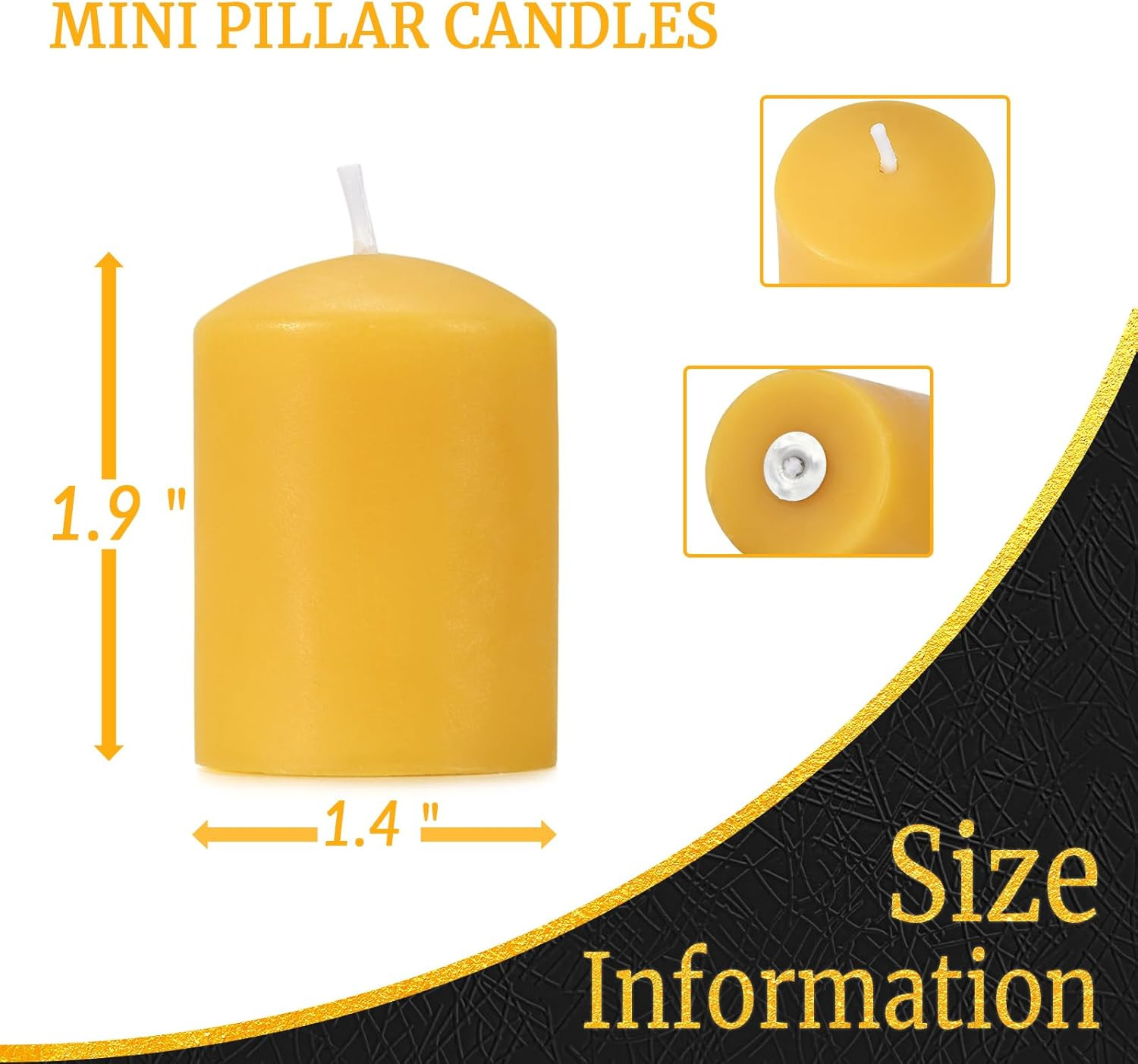 Beeswax Votive Candles Bulk-Pack of 10, Natural Unscented Beeswax Candles – 9 Ho