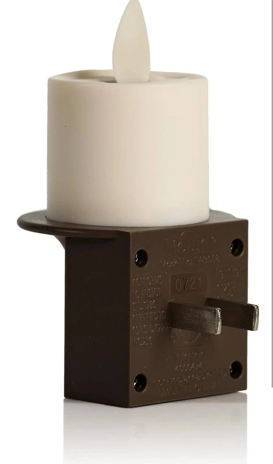 LUMINARA Night Light Bronze Real Flame Effect Electric Plug In NEW