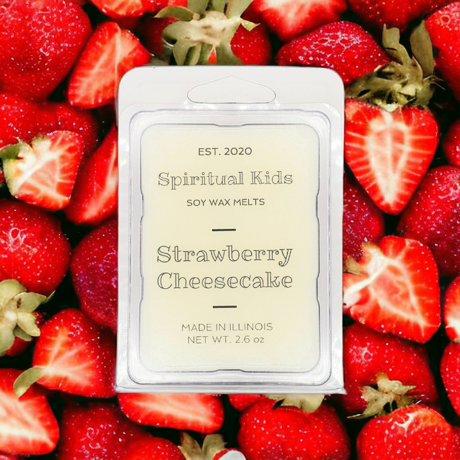 Strawberry Cheesecake Soy Wax Melts 2.6oz Poured with Fragrant/Essential Oils