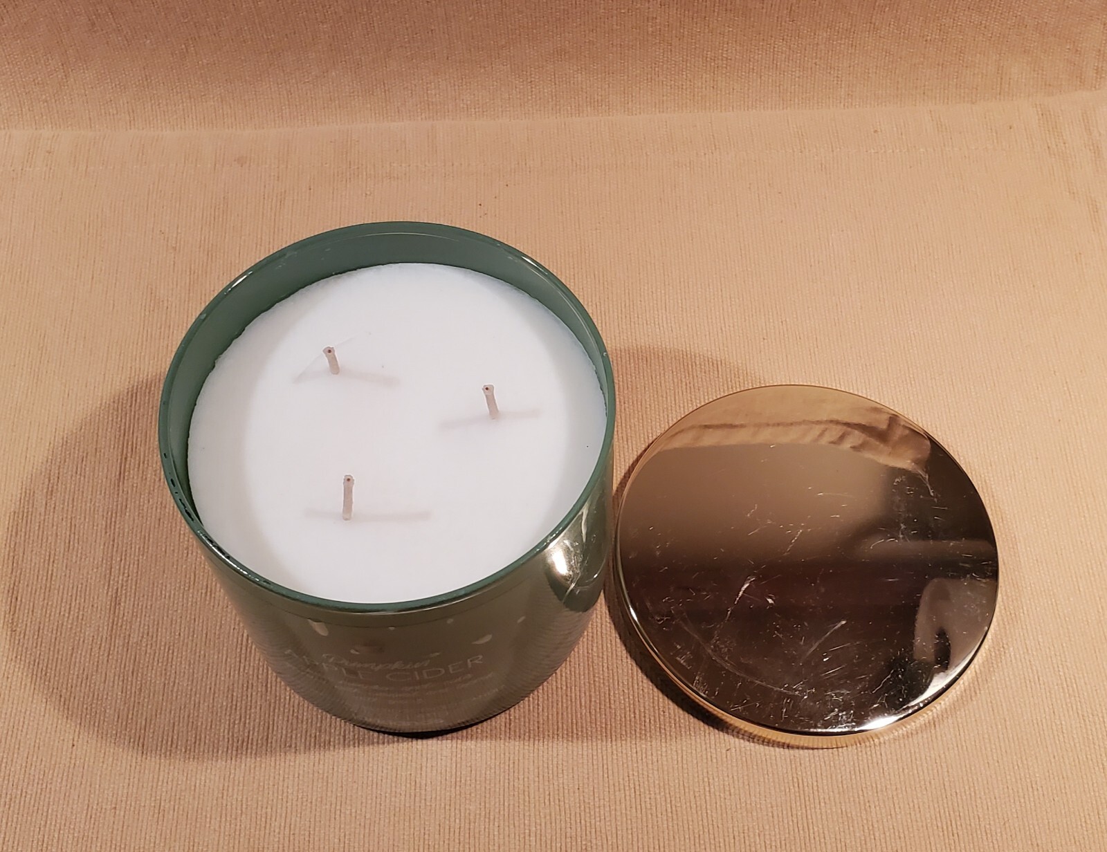 Kirkland’s 14.25 oz Large 3-Wick Candle Natural Wax Blend ‘Pumpkin Apple Cider’