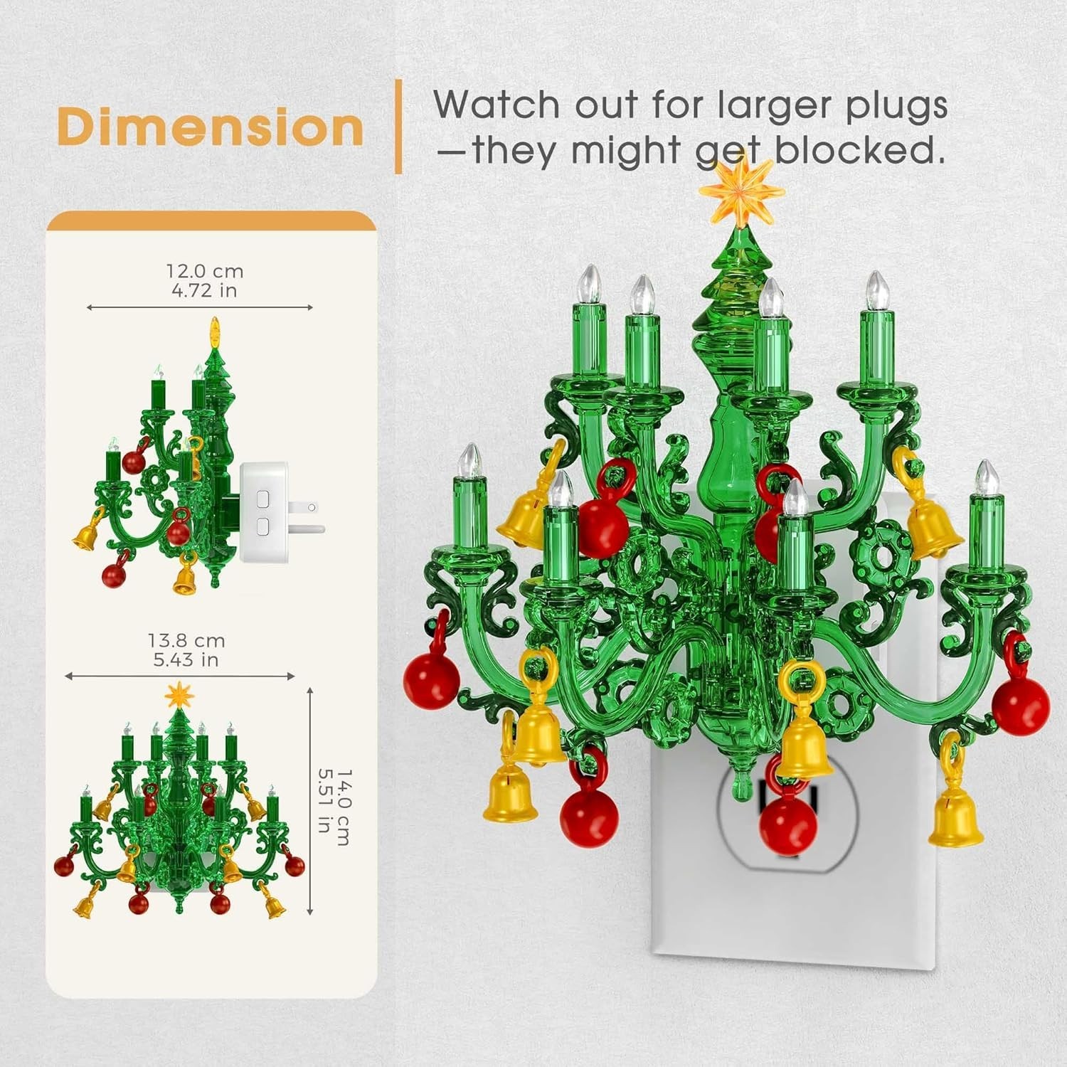 Flameless Candle Night Light Dimmable Nightlight Plug in Wall LED Candle Ligh…