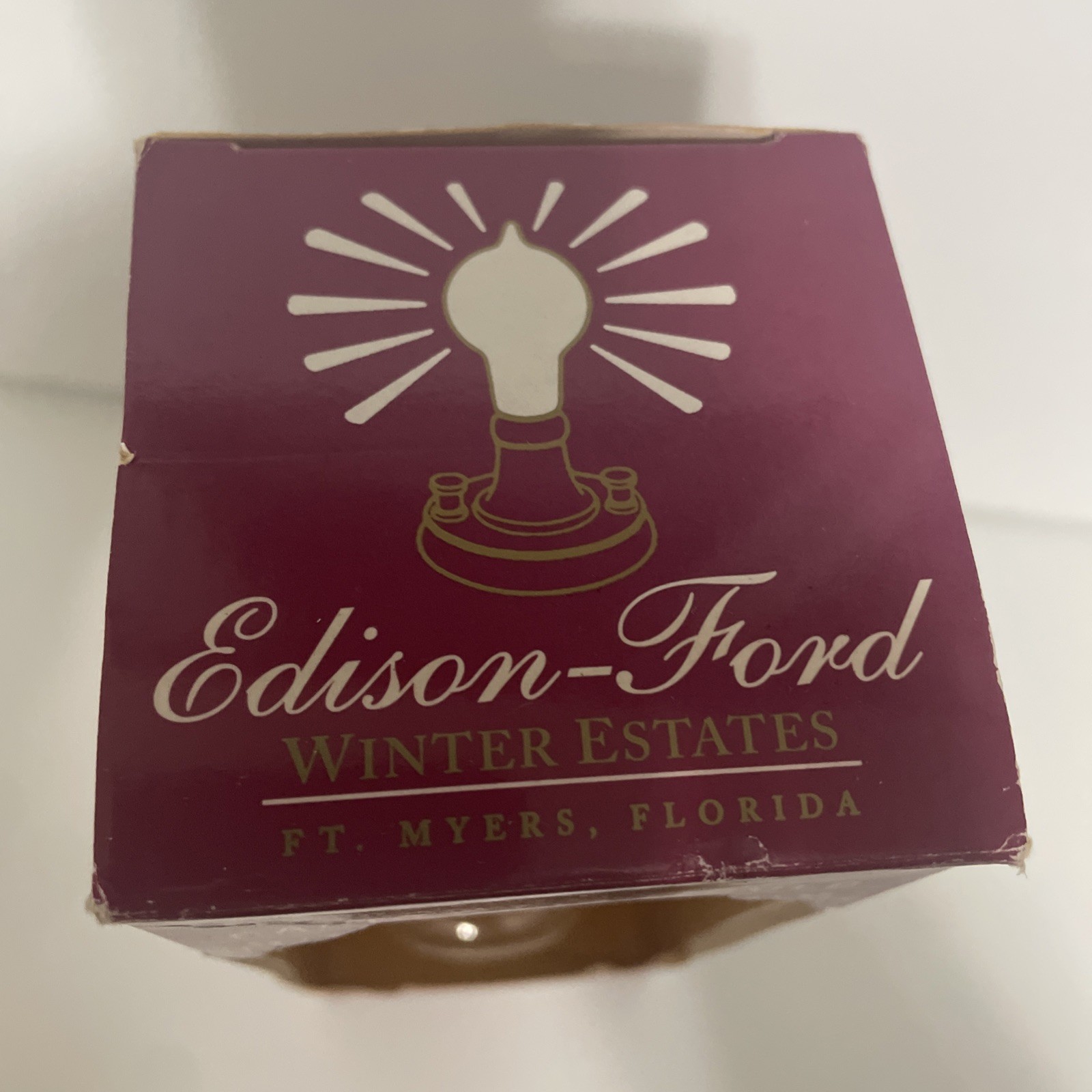 New Vintage Light Bulb Candle Thomas A. Edison 90s Souvenir Ford Winter Estates