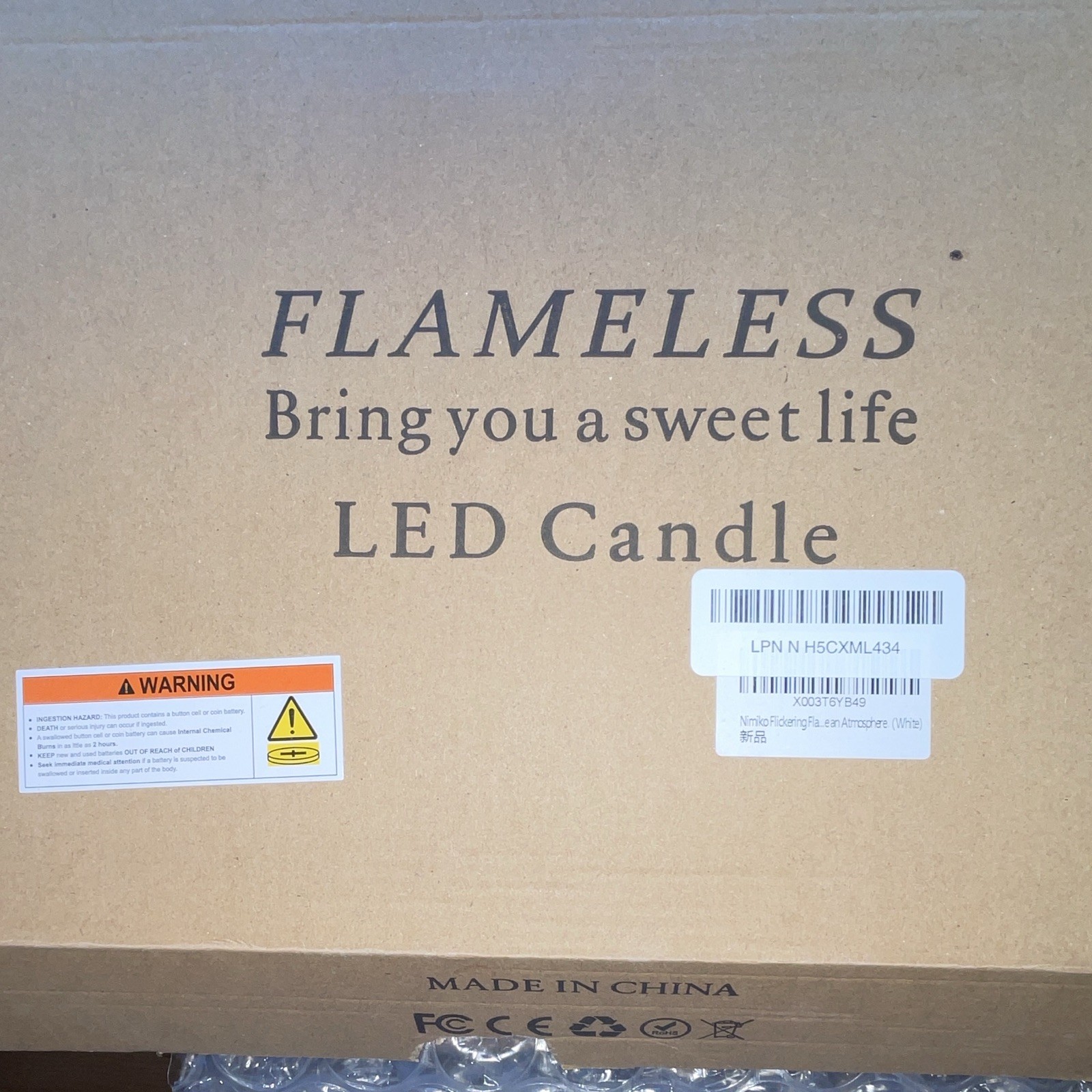 Flameless LED Candle 6-Pack White Large Pillar w/ Remote & Timer, AAA