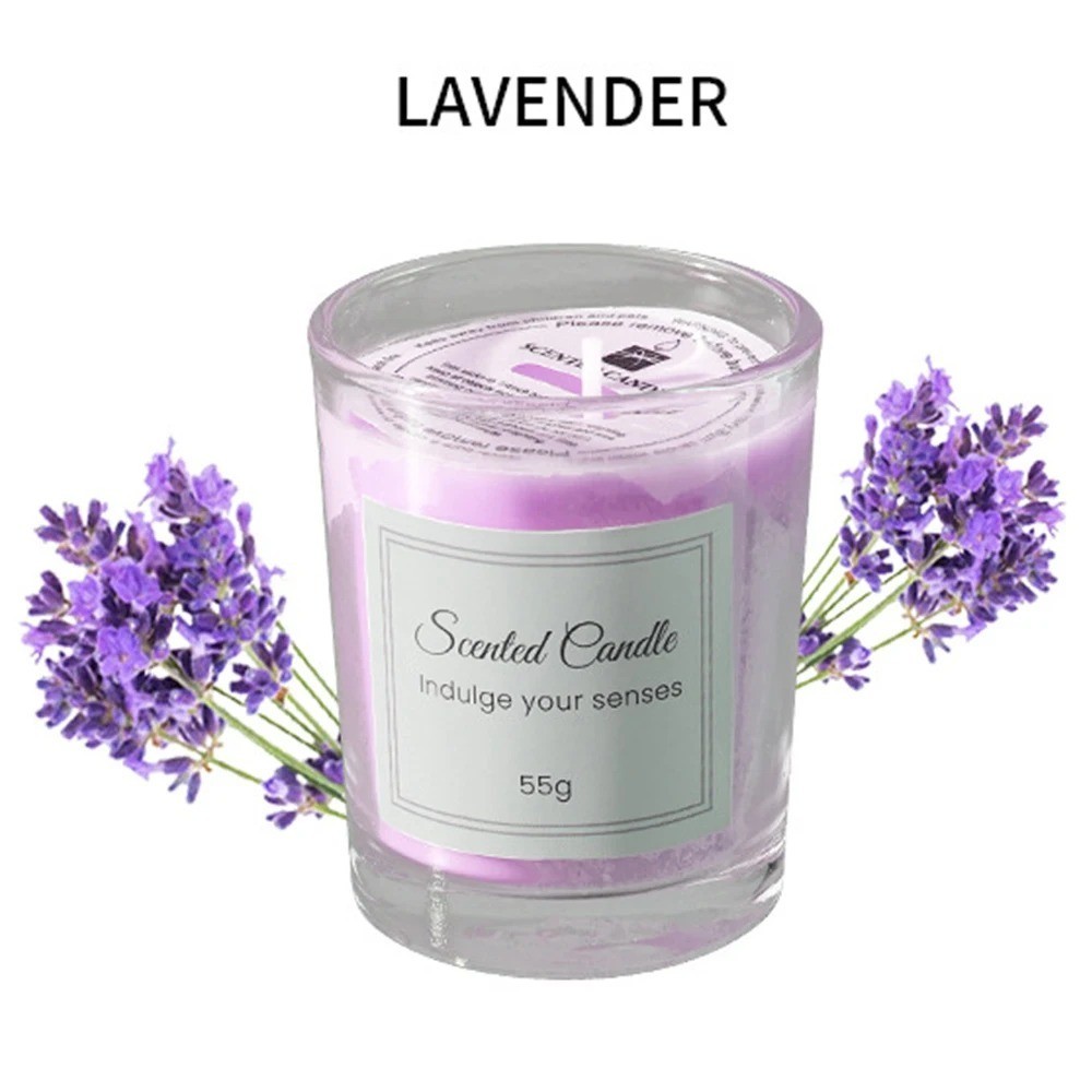 Soy Wax Scented Candle Gift Box Comes With Premium Glass Cup Aromatherapy