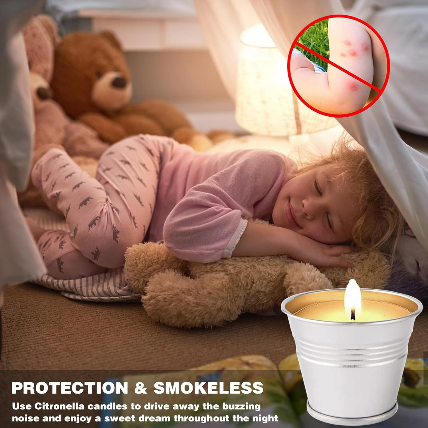 Citronella Candles Outdoor, 12 Pack Citronella Candle Set Made with Citronella O